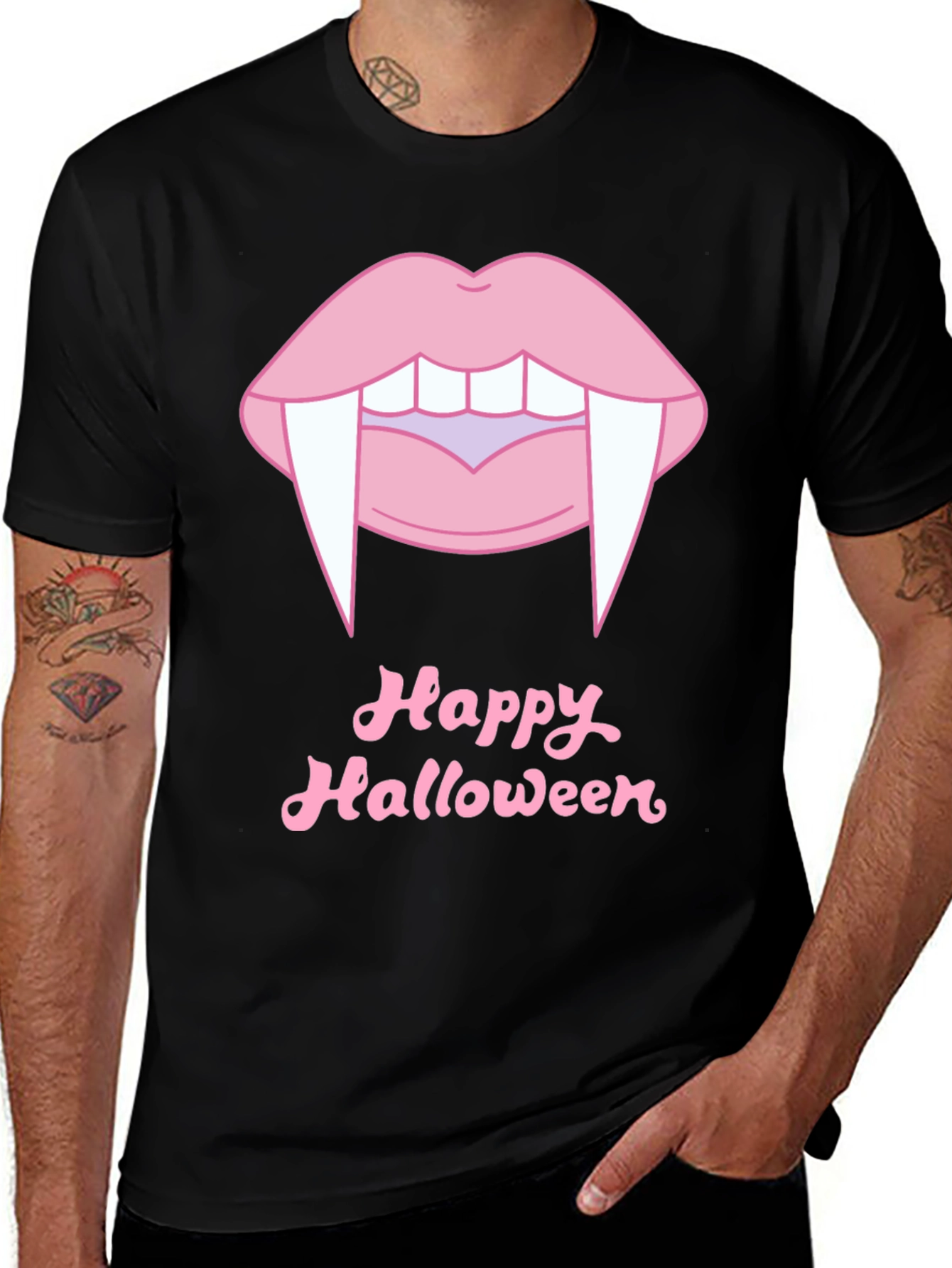 Happy Halloween Vampire Lips T-Shirt