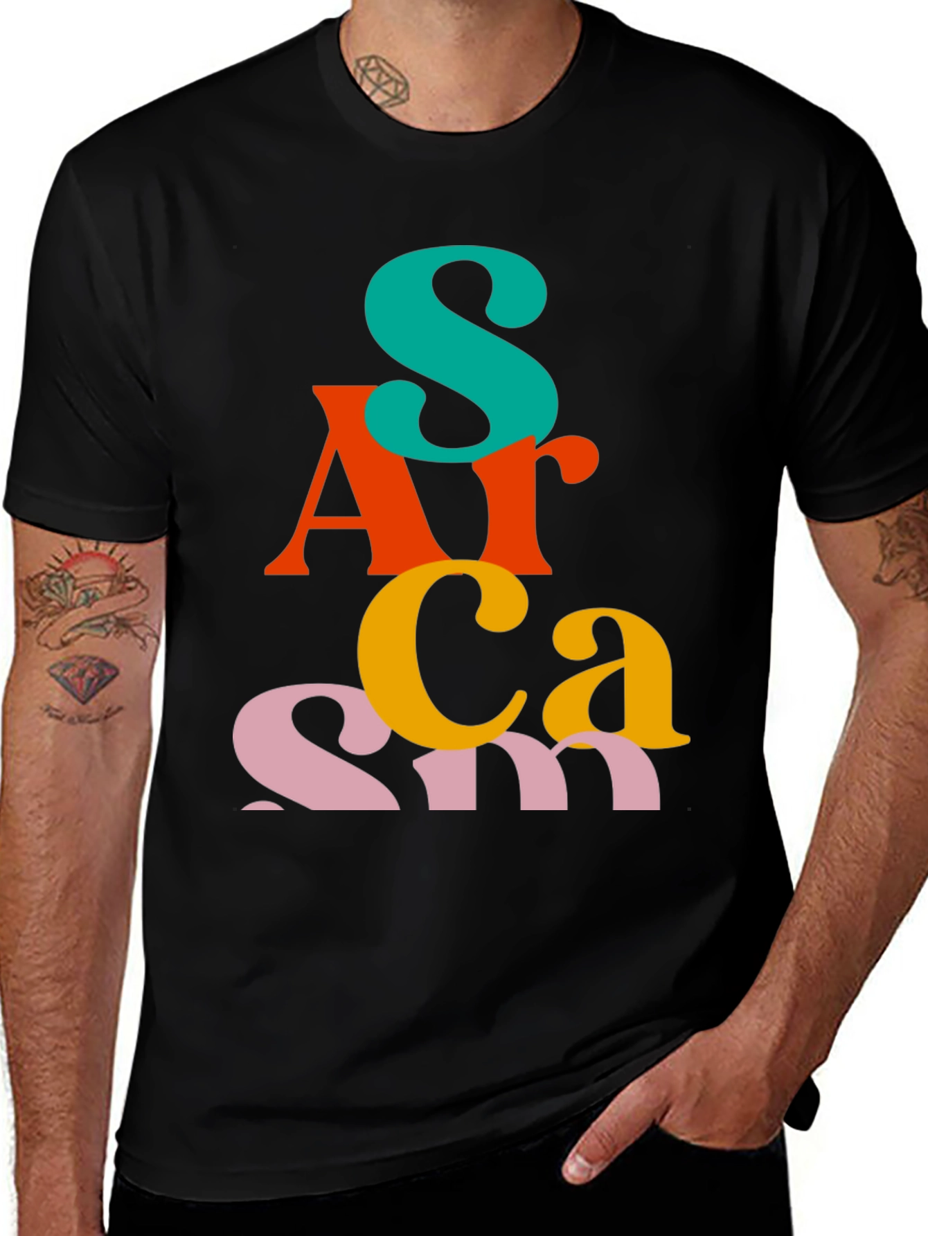 Variant 25 of Sarcasm Graphic Tee - Unique Colorful Design