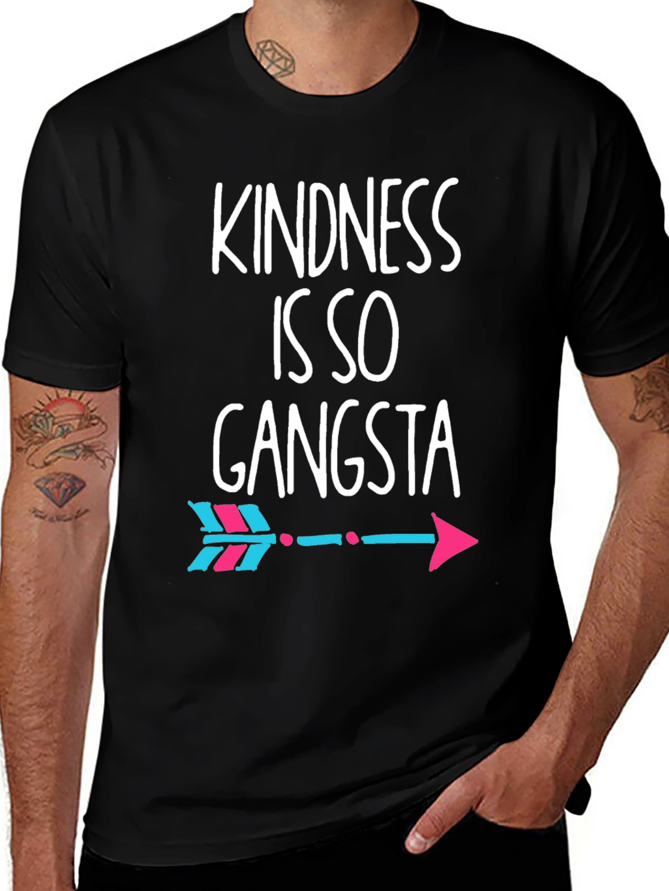 Black Kindness is So Gangsta Tee - Arrow Design main image
