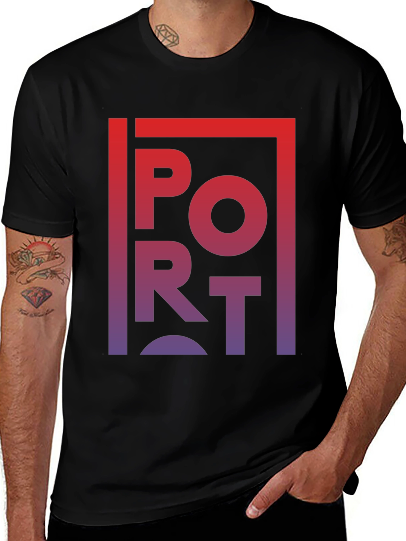 Variant 6 of Gradient PORT Graphic T-Shirt