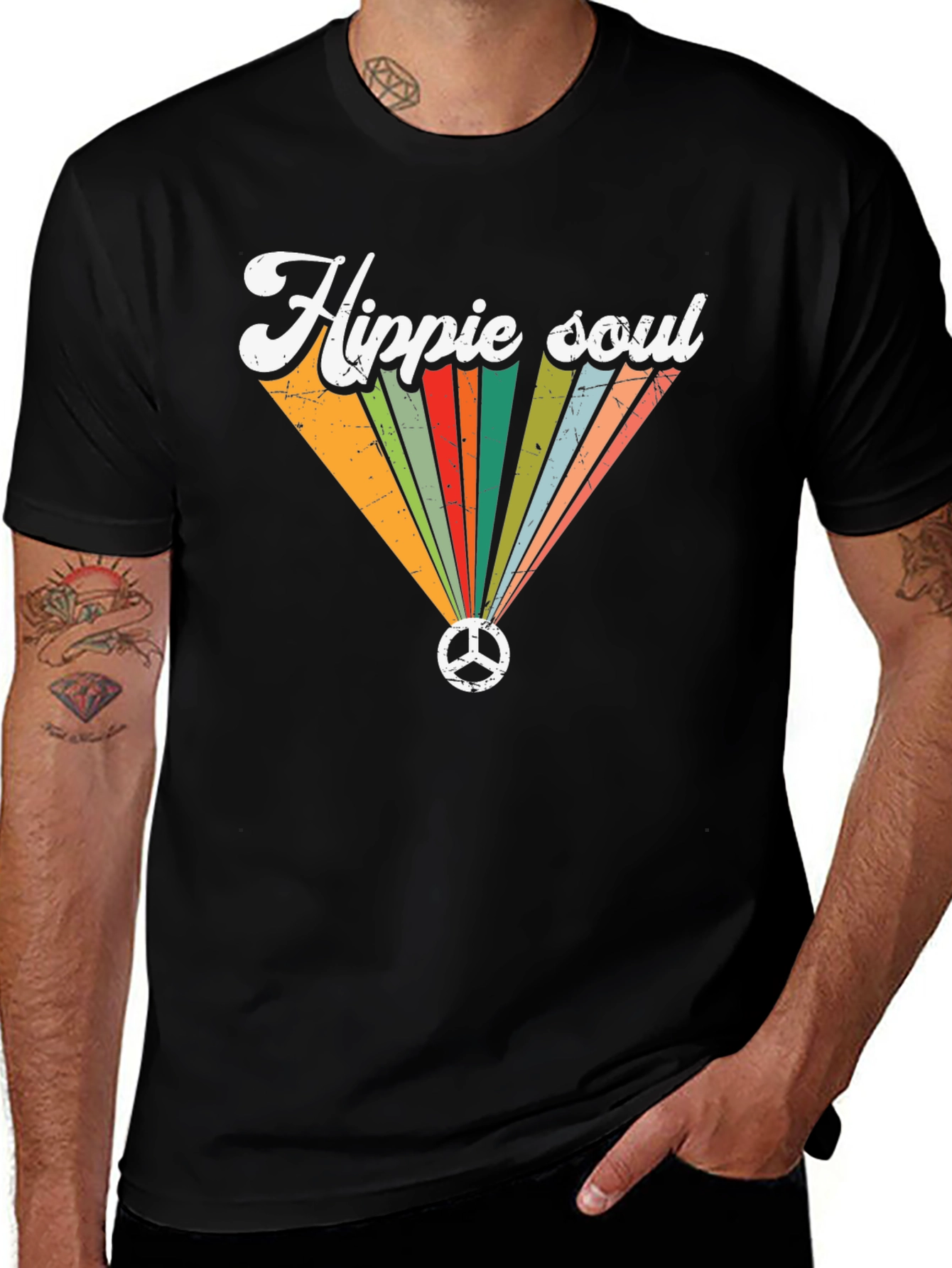 Variant 9 of Retro Hippie Soul Graphic Tee - Vintage Style T-Shirt