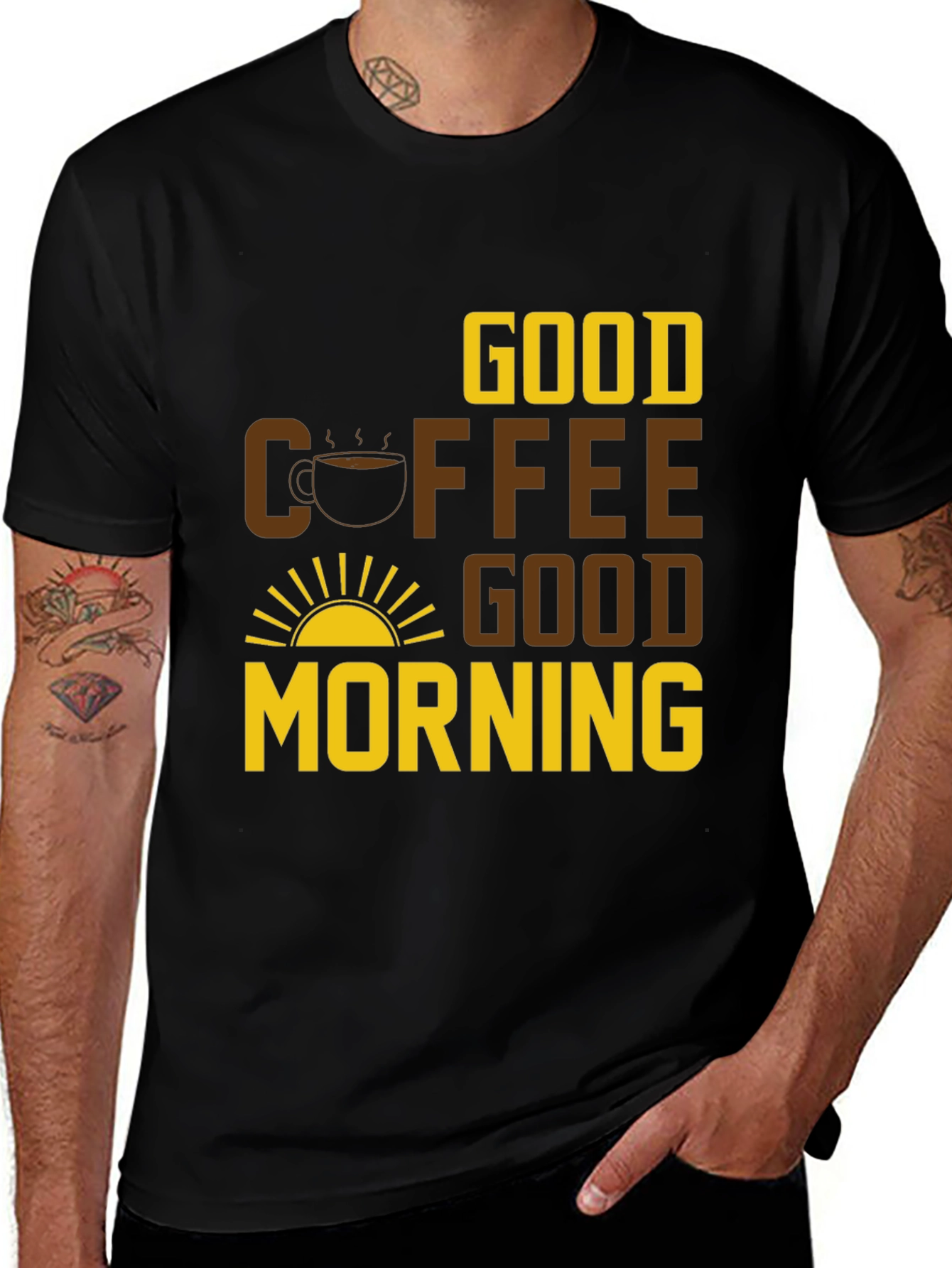 Variant 22 of Good Coffee Good Morning Graphic Tee