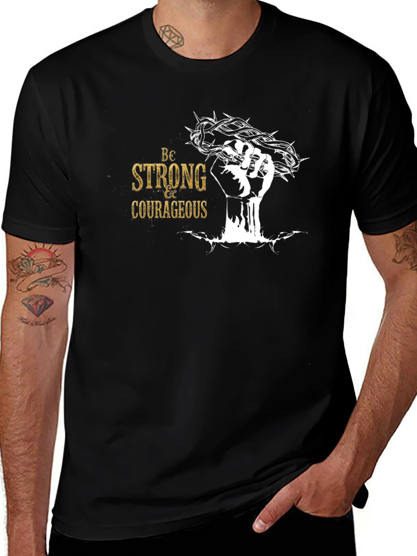 Be Strong & Courageous Graphic T-Shirt