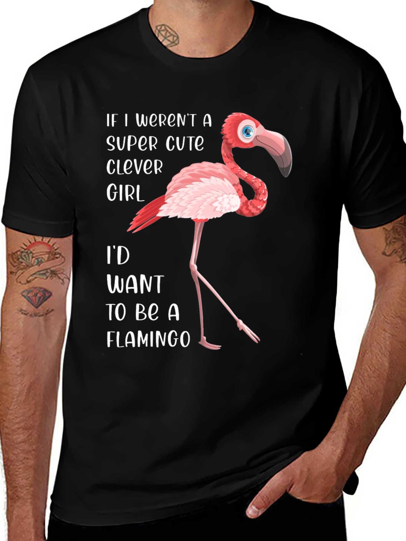 Variant 22 of Clever Cute Girl Flamingo Graphic T-Shirt