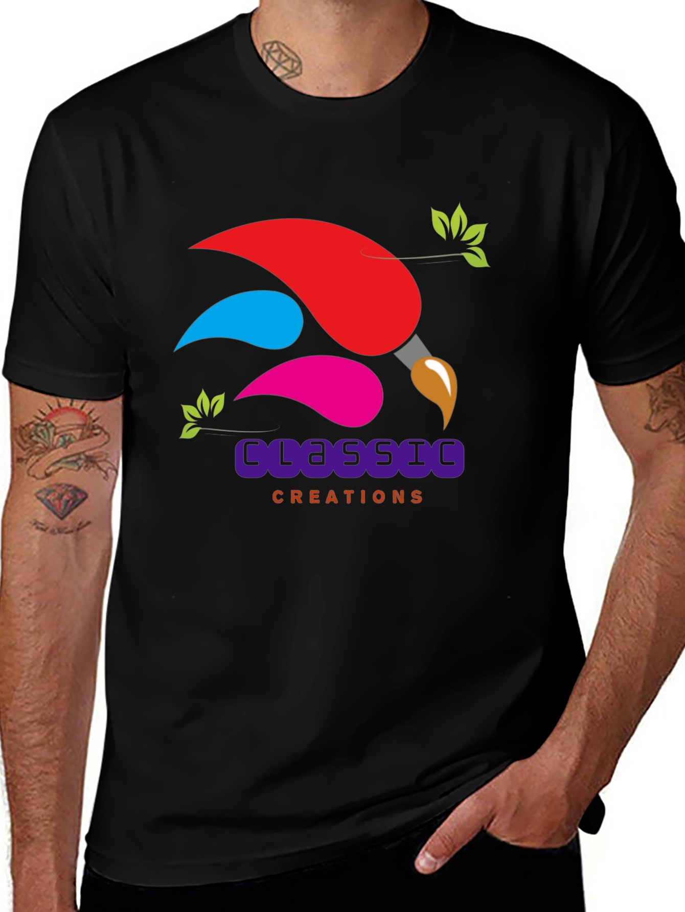 Variant 25 of Creative Classic Creations Black T-Shirt