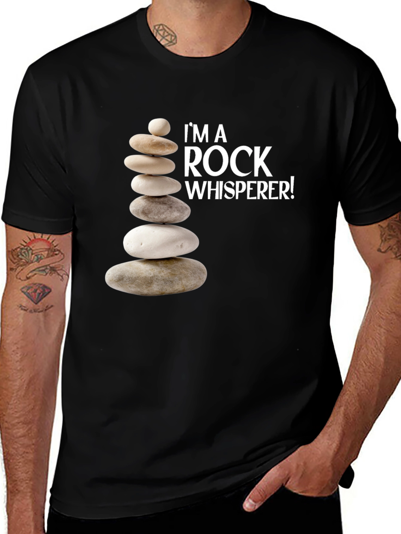 Rock Whisperer Graphic T-Shirt - Black