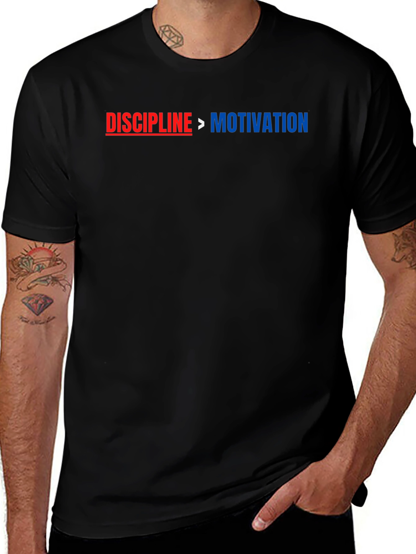 Variant 21 of Discipline Over Motivation Graphic T-Shirt