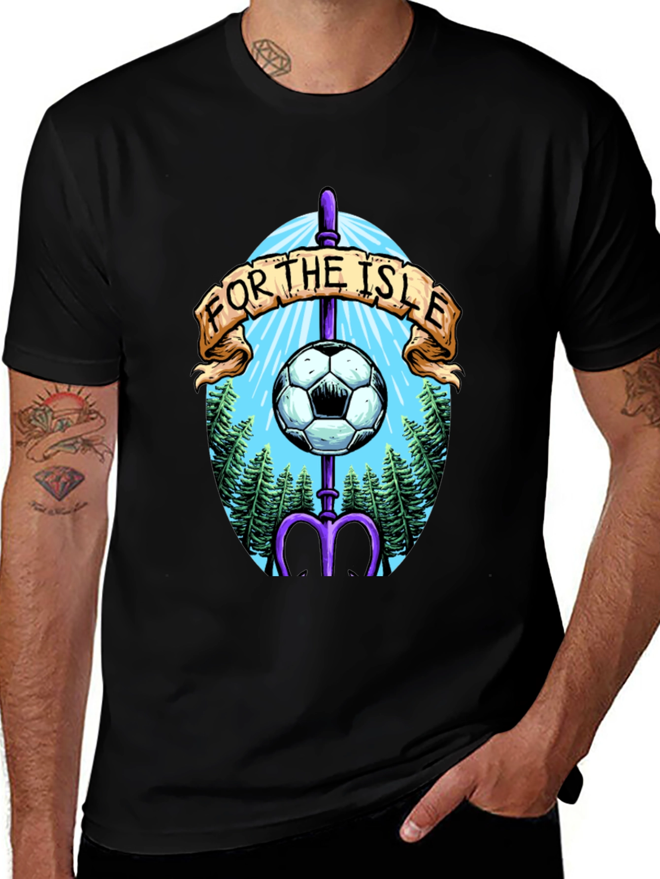 Variant 5 of For The Isle Soccer T-Shirt - Black