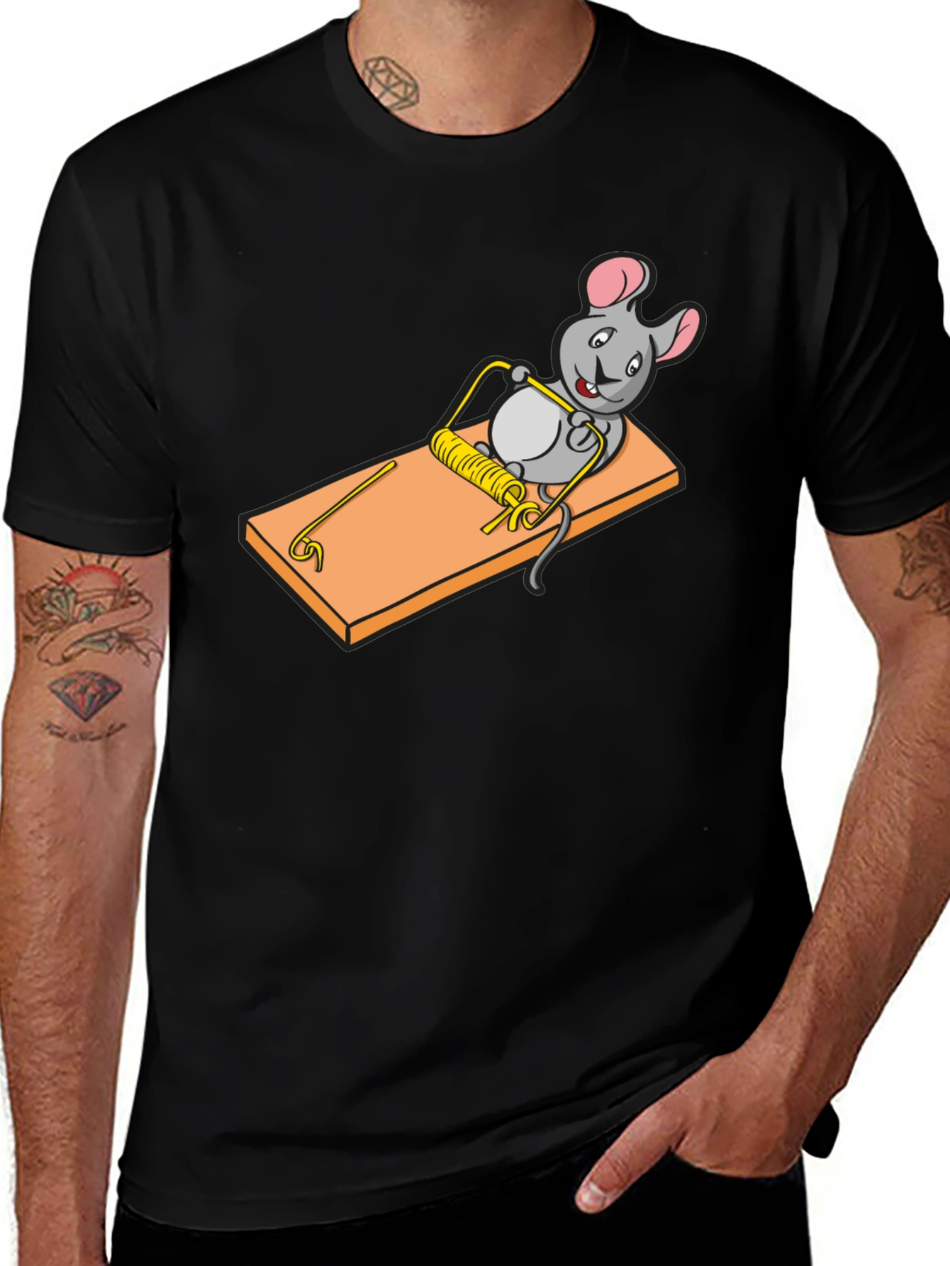 Variant 23 of Mouse Trap Graphic Tee - Funny Cartoon Design