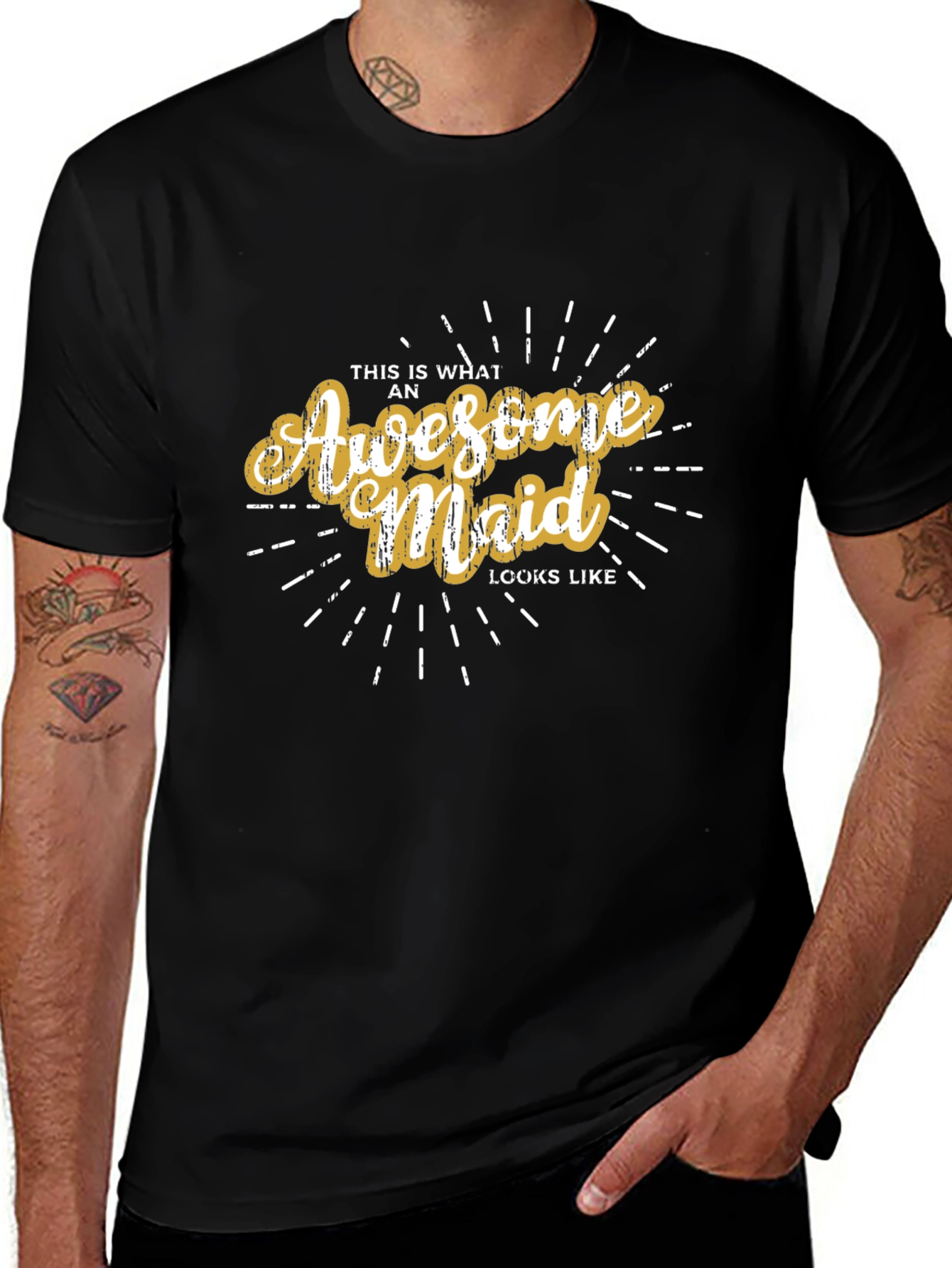Variant 17 of Awesome Maid Graphic T-Shirt, Fun Gift