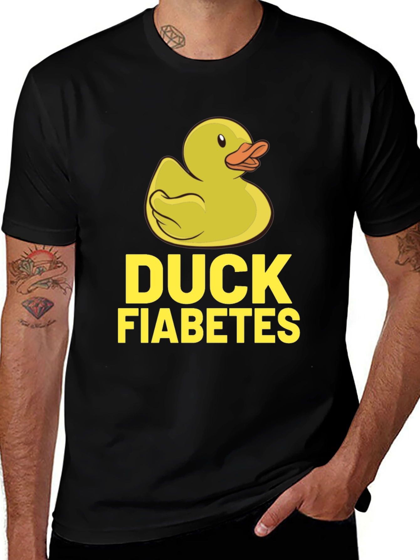Variant 28 of Duck Fiabetes T-Shirt - Funny Rubber Duckie Tee