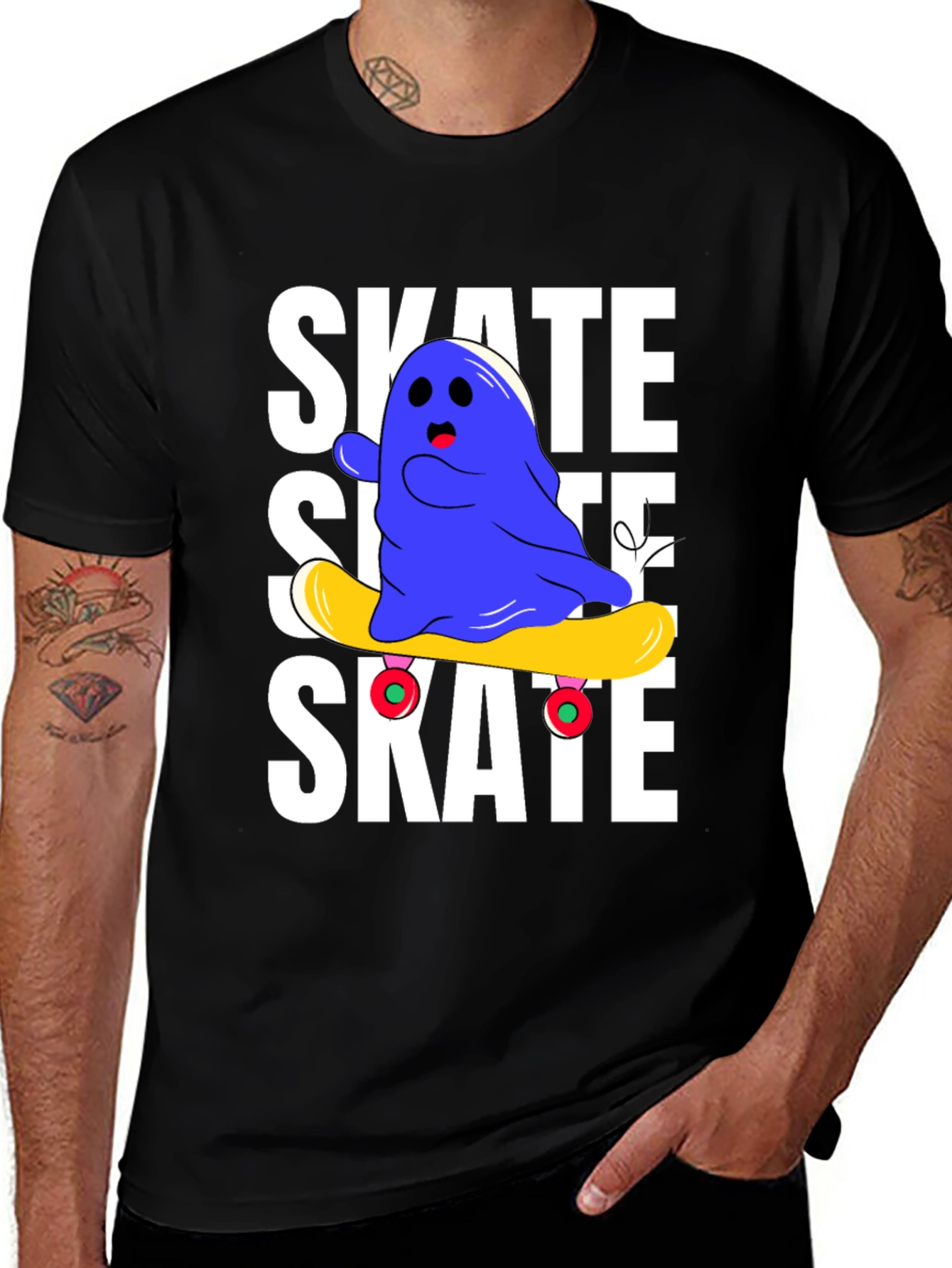 Variant 2 of Skateboarding Ghost T-Shirt