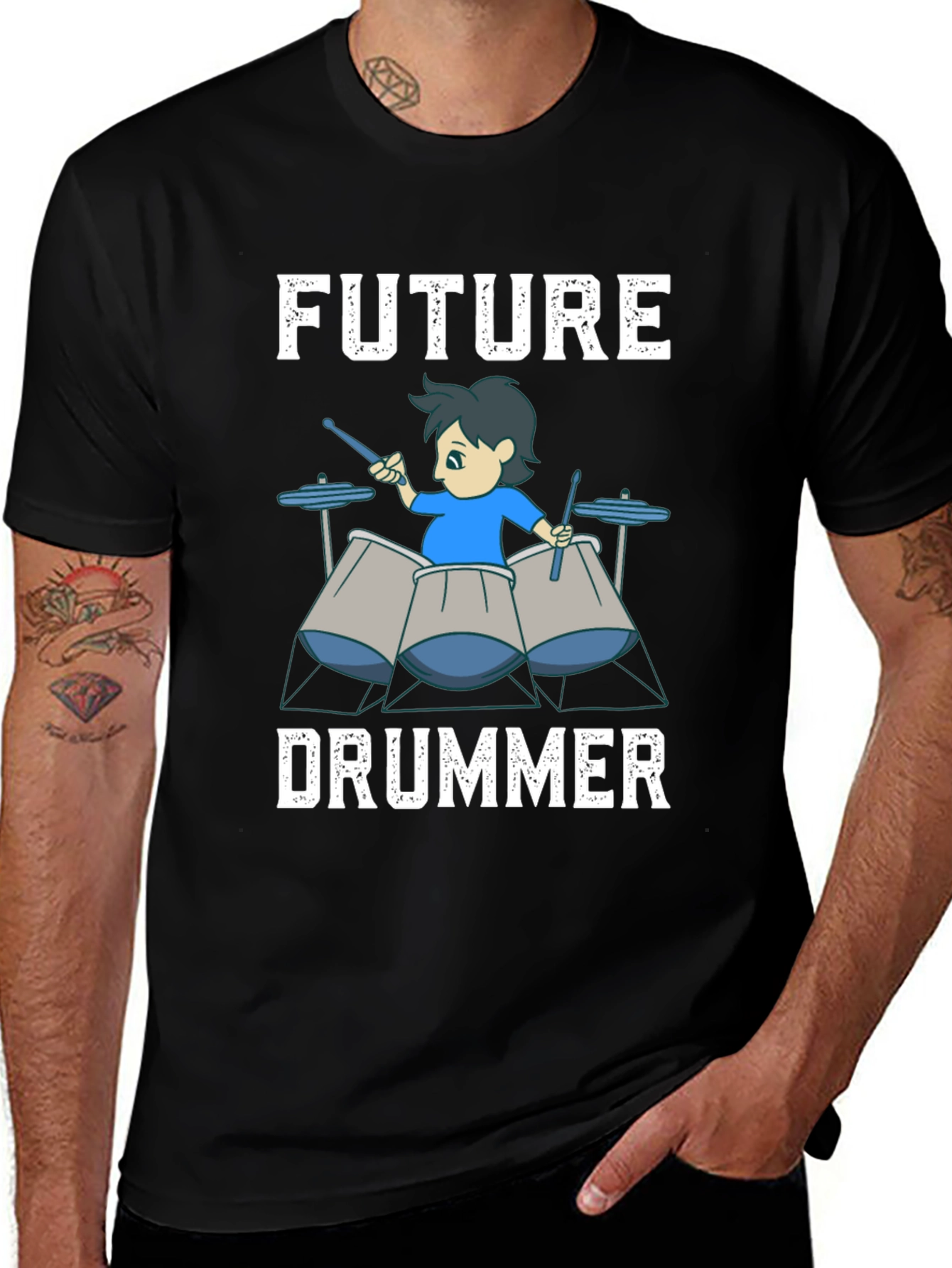 Variant 26 of Future Drummer T-Shirt - Music Lover Tee