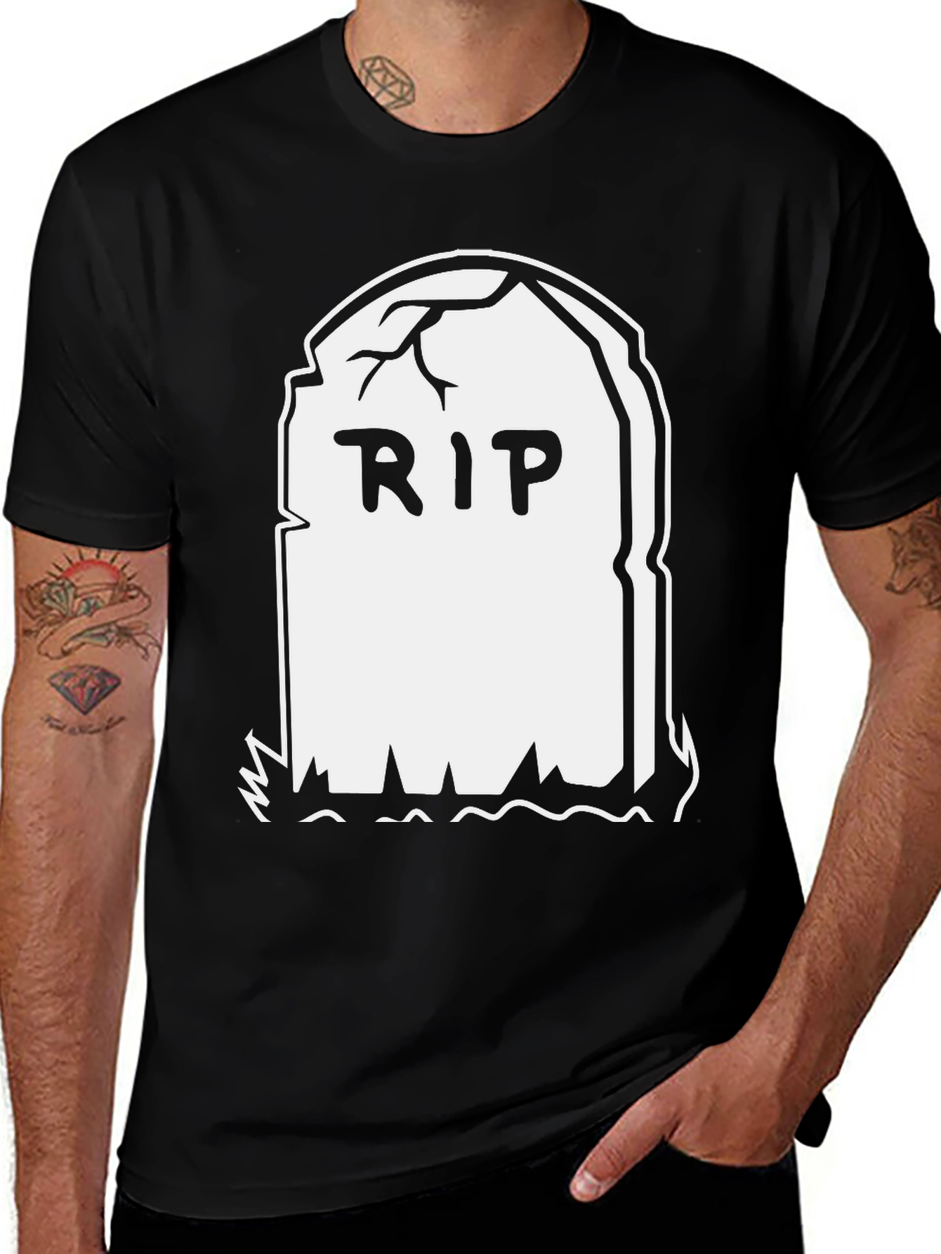 Variant 17 of RIP Tombstone Graphic Tee - Halloween Shirt
