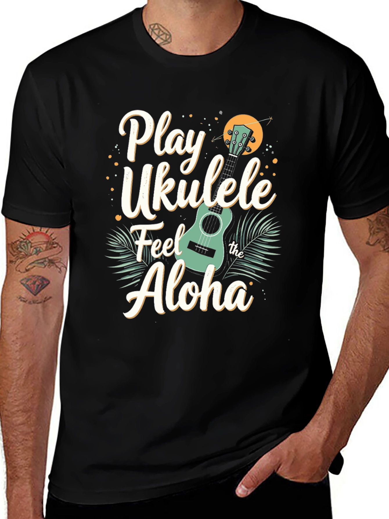 Variant 5 of Play Ukulele Feel Aloha Graphic T-Shirt