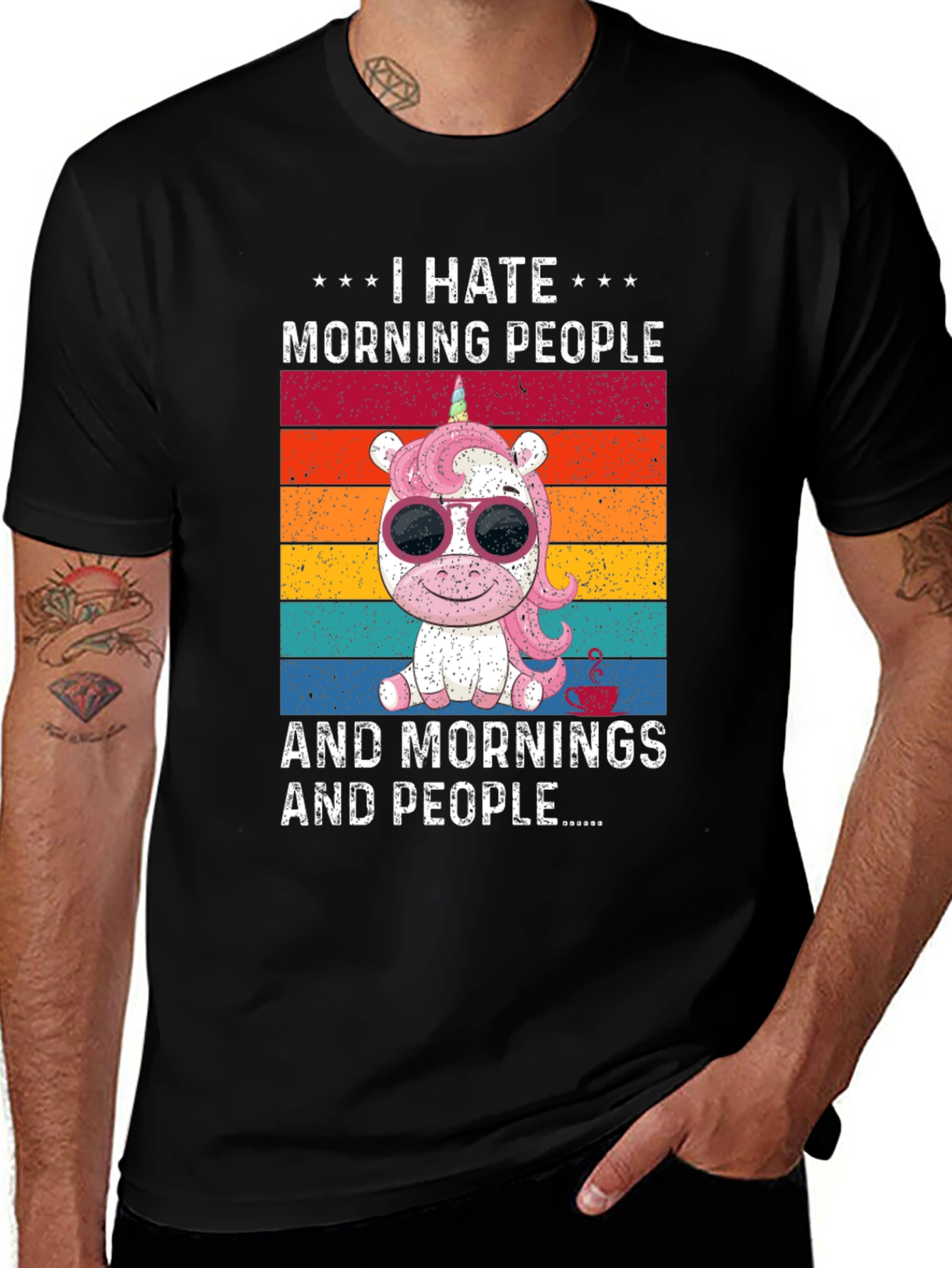 Variant 6 of I Hate Morning People Unicorn T-Shirt