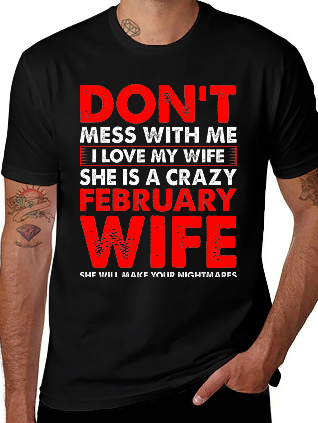 Variant 10 of Crazy February Wife T-Shirt - Husband Gift