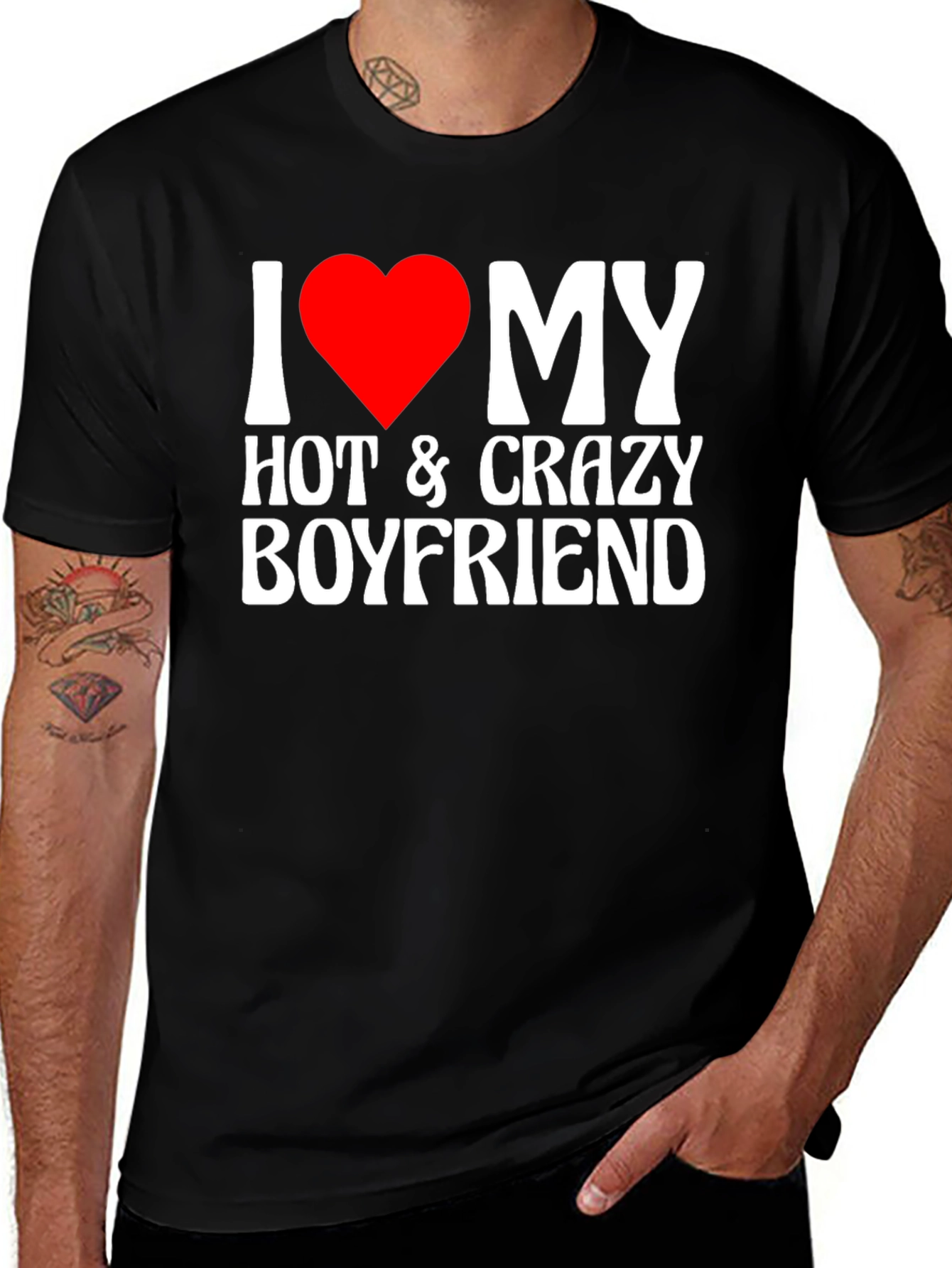 Variant 20 of I Heart My Hot & Crazy Boyfriend T-Shirt