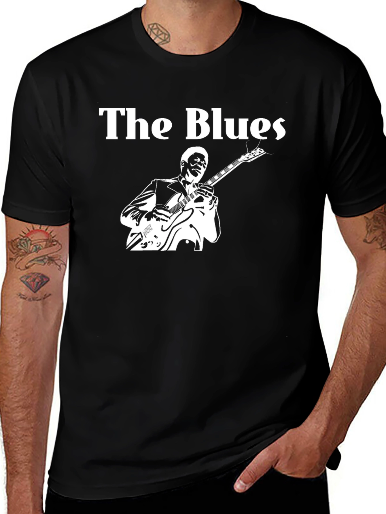 Variant 24 of The Blues Guitarist T-Shirt - Classic Music Tee