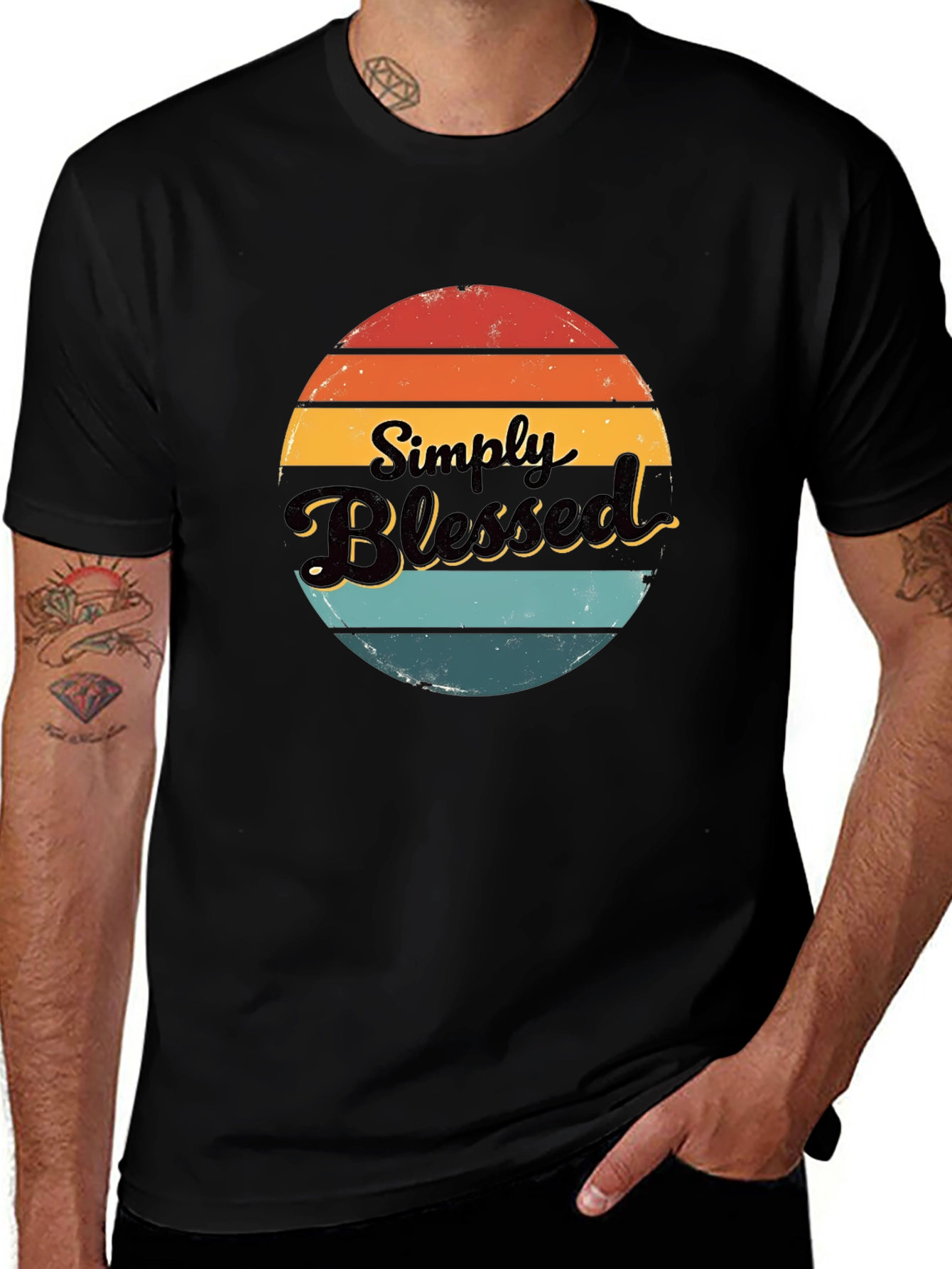 Variant 22 of Simply Blessed Retro Style Graphic T-Shirt