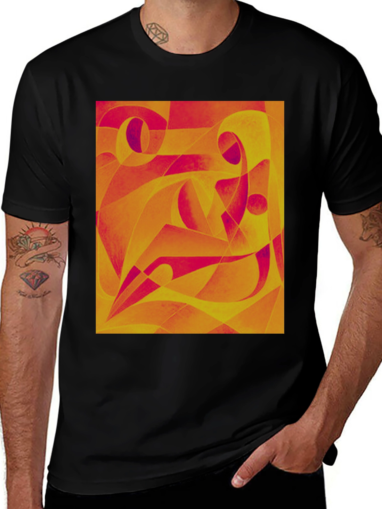 Variant 10 of Abstract Art Graphic Tee - Modern Style
