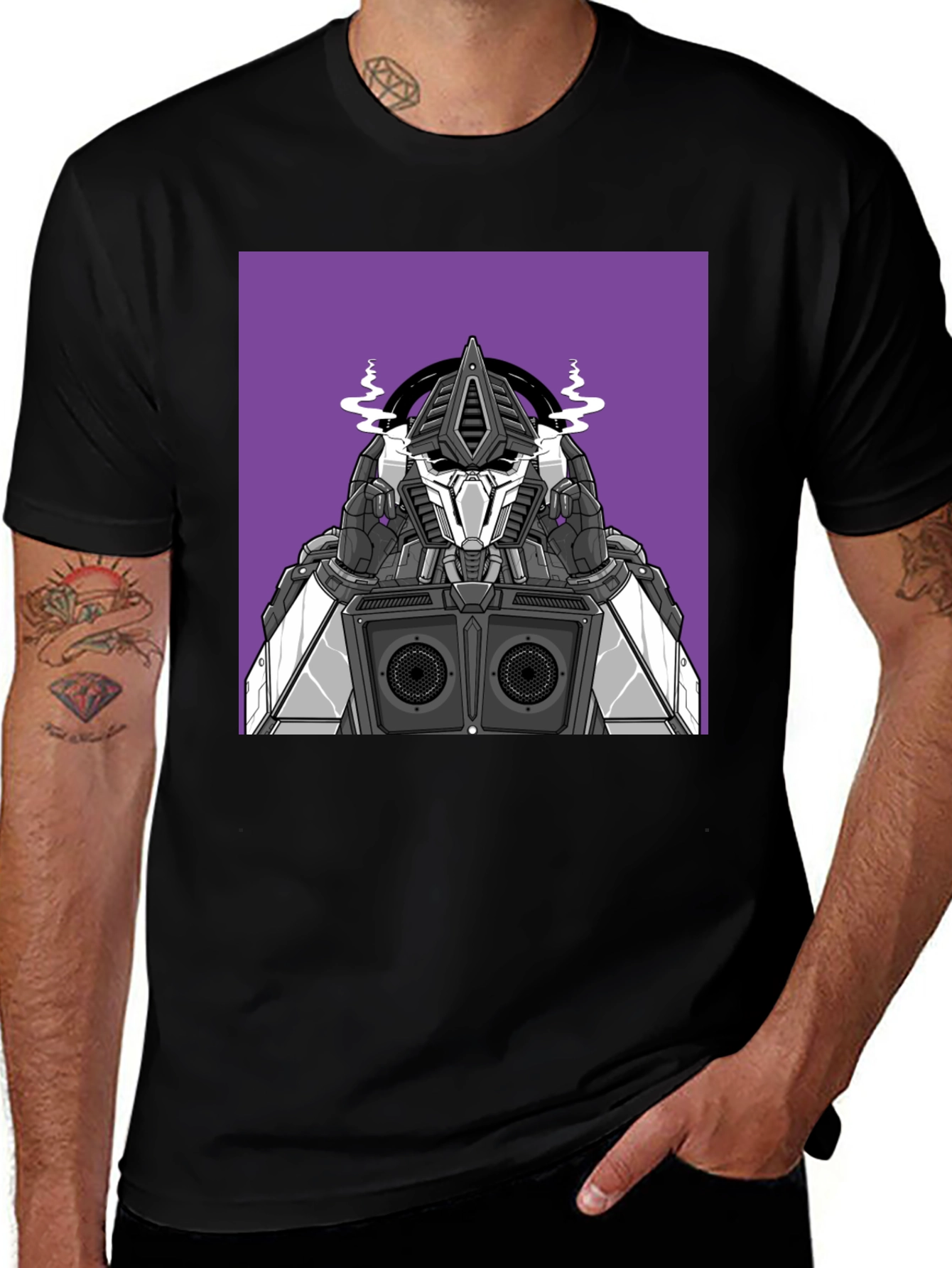 Variant 9 of Robot DJ Graphic Tee - Cool & Unique Design