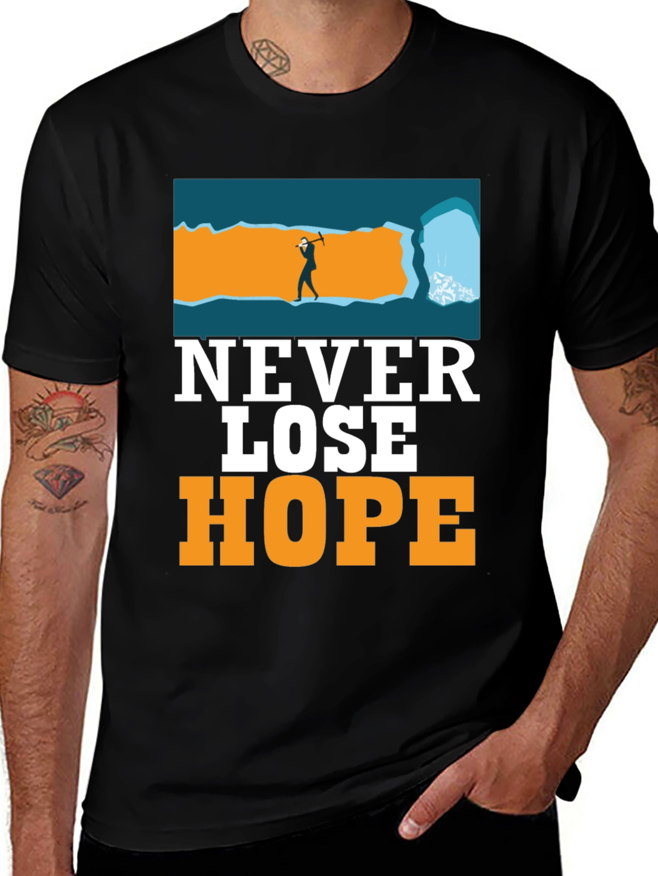 Variant 11 of Never Lose Hope Graphic Tee - Motivational Shirt