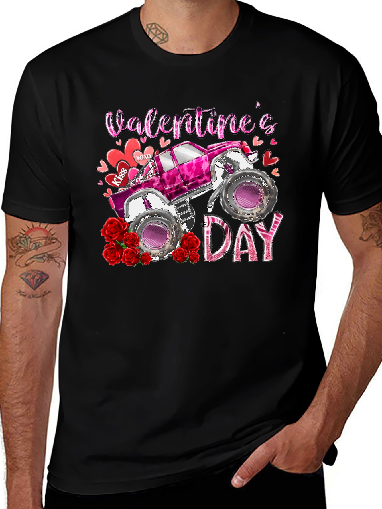 Valentine's Day Monster Truck T-Shirt