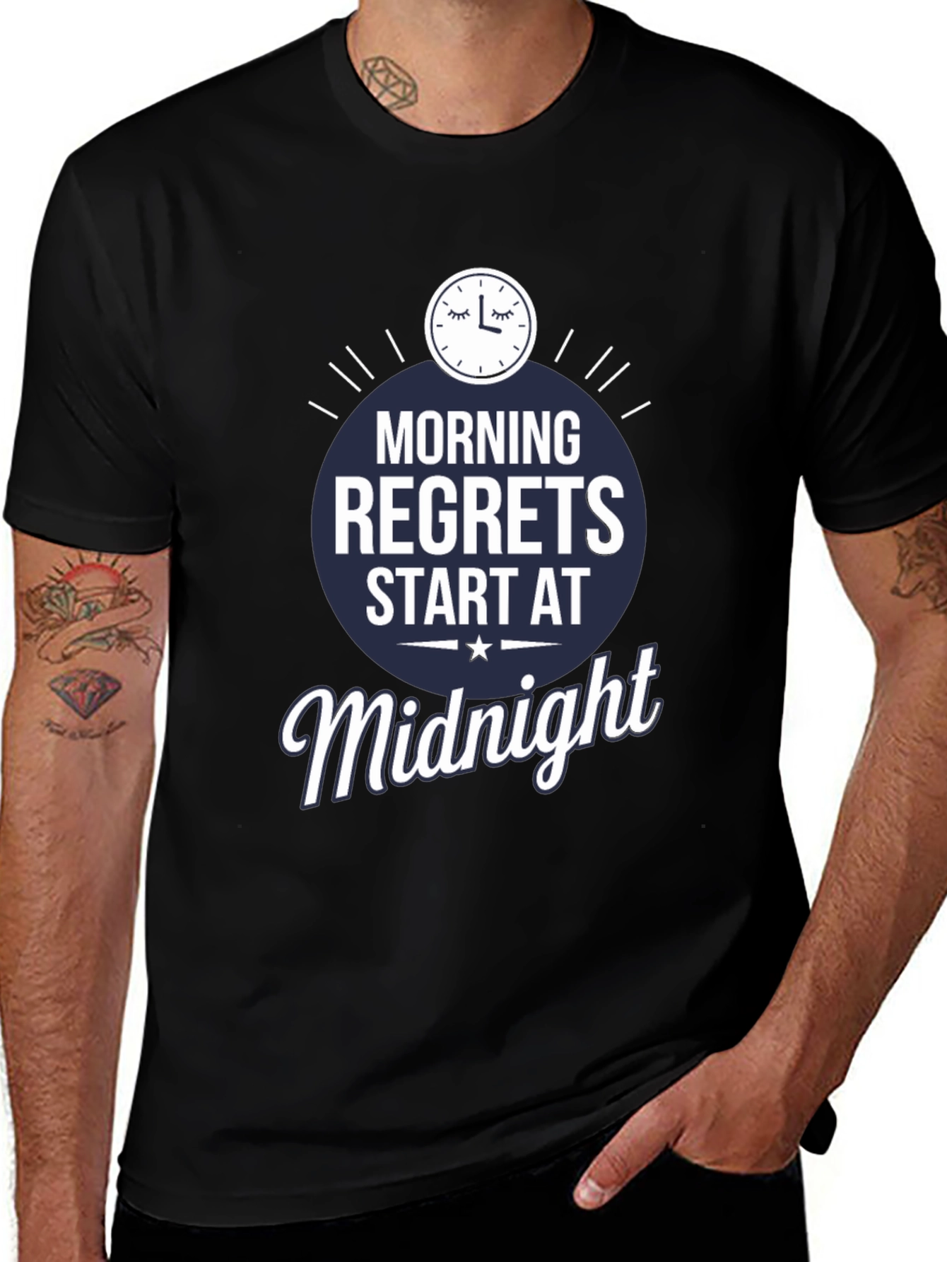 Variant 6 of Morning Regrets Midnight Graphic T-Shirt