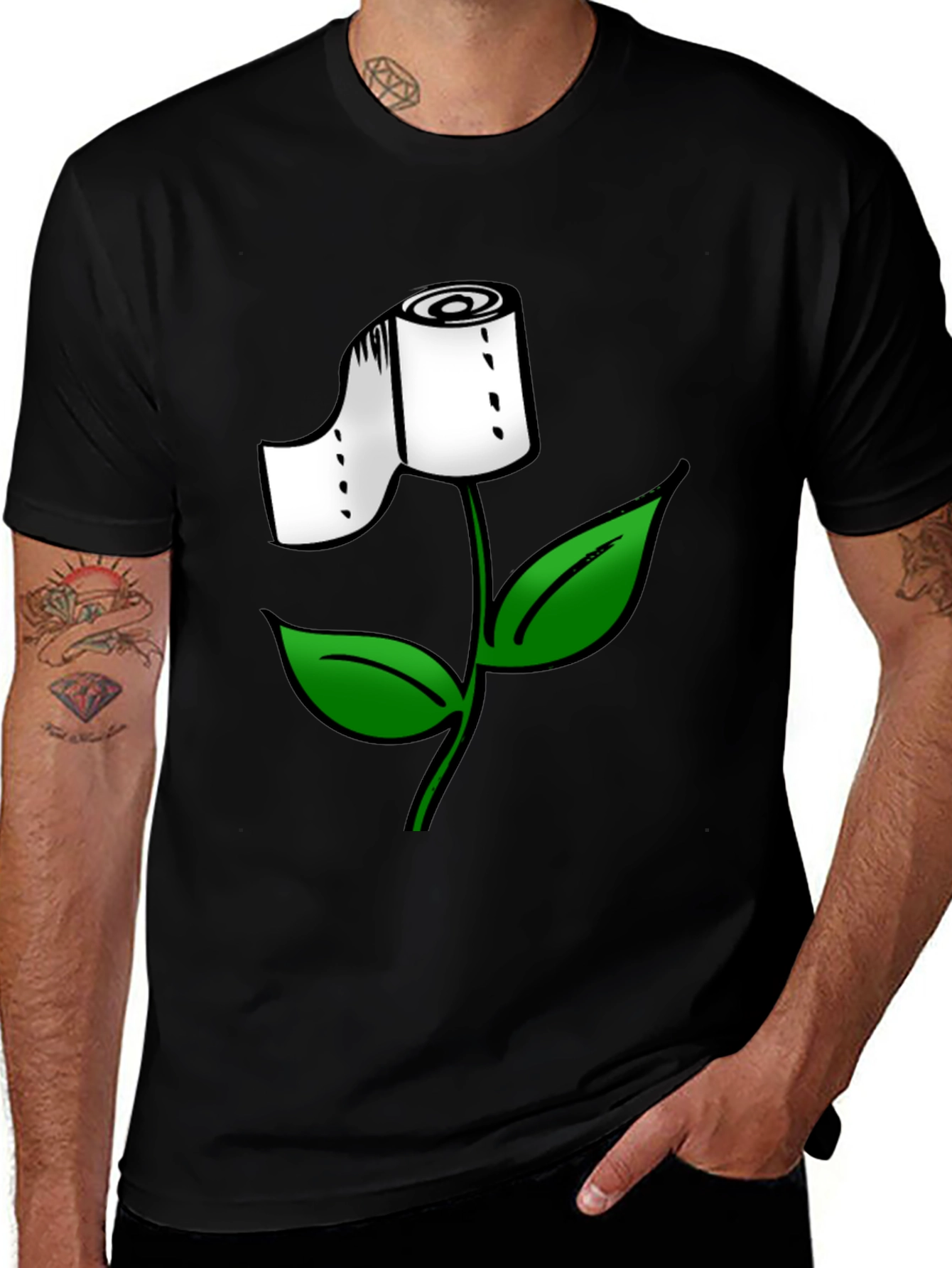 Variant 28 of Toilet Paper Flower Graphic T-Shirt