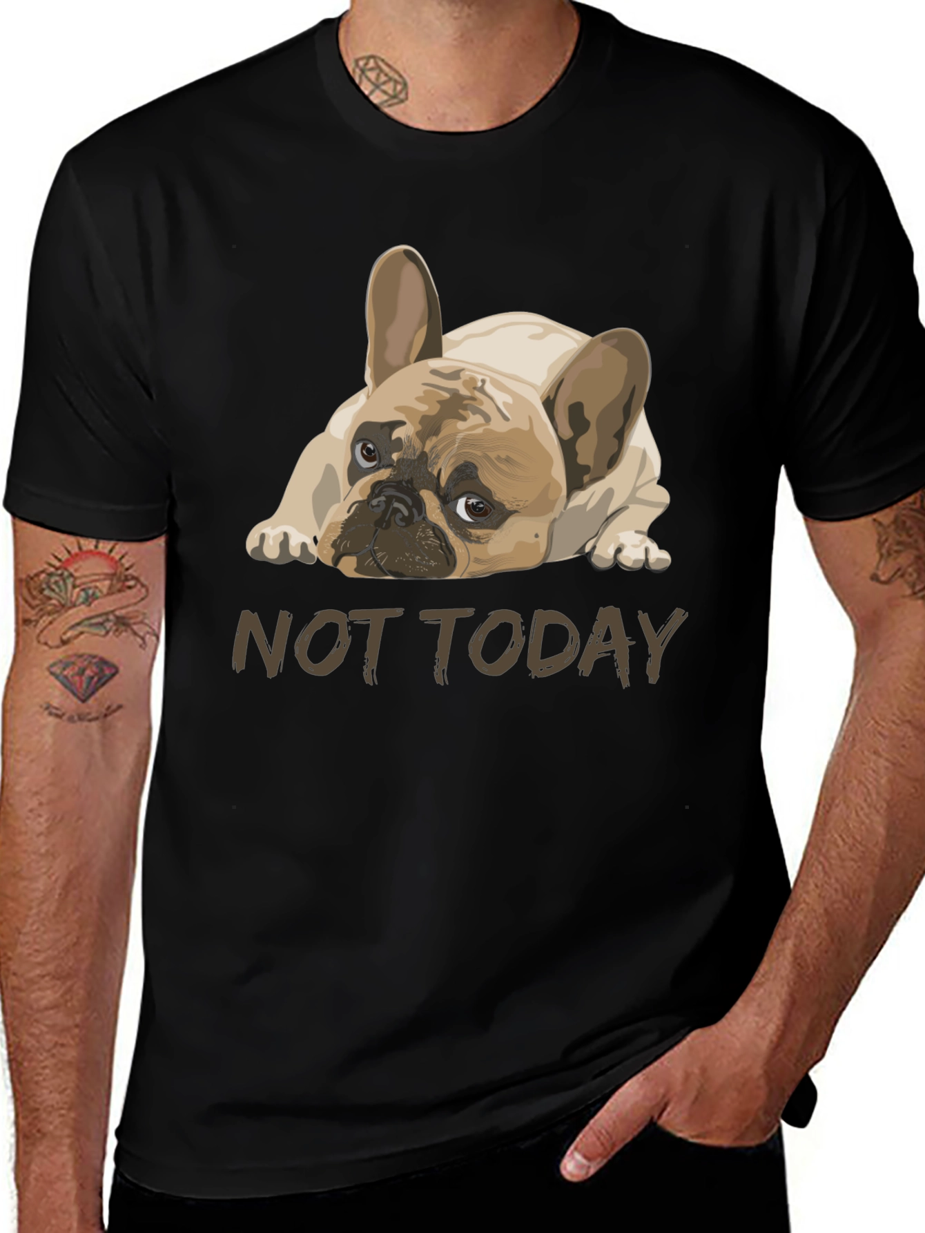 Not Today French Bulldog Graphic T-Shirt