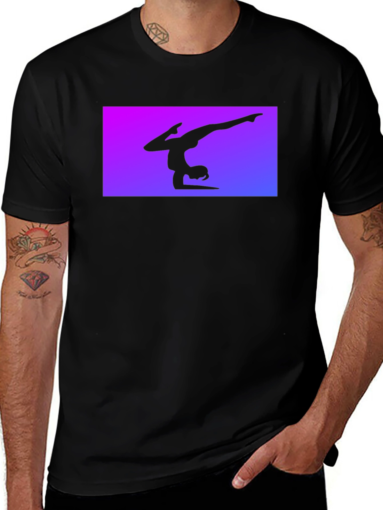 Variant 26 of Gymnast Silhouette Tee - Black