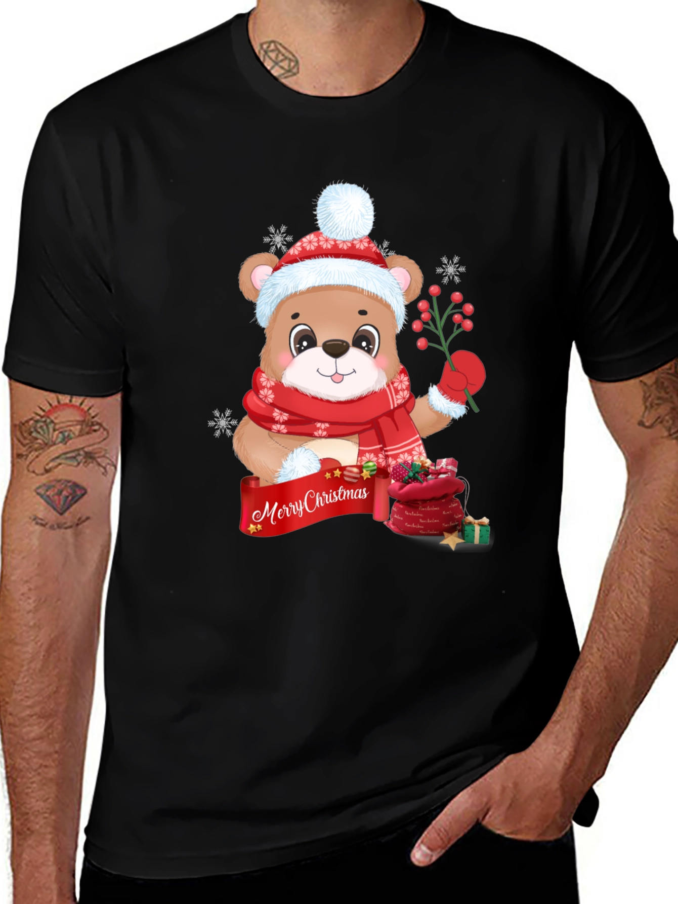 Christmas Bear Graphic T-Shirt