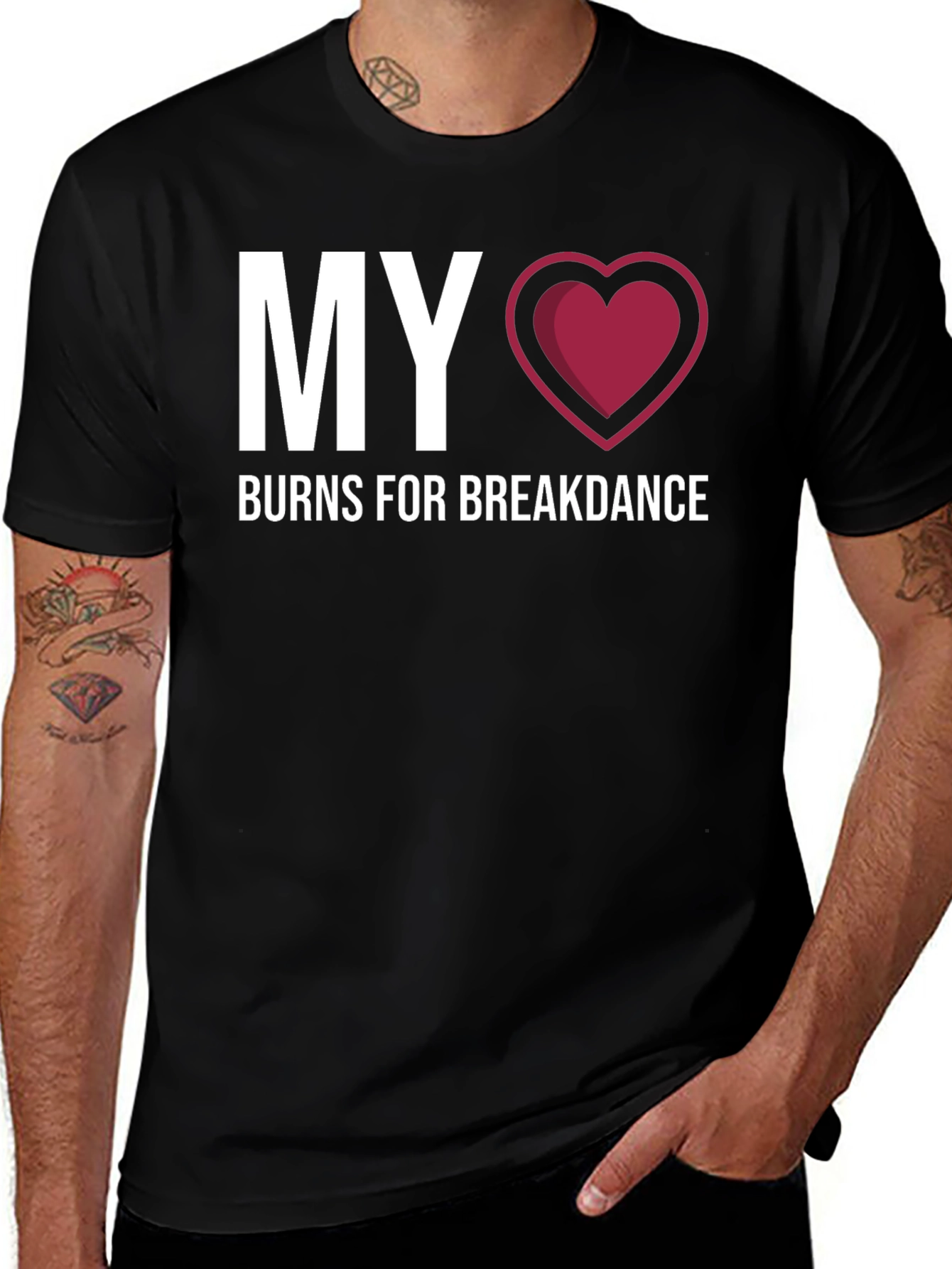 Variant 24 of My Heart Burns for Breakdance T-Shirt