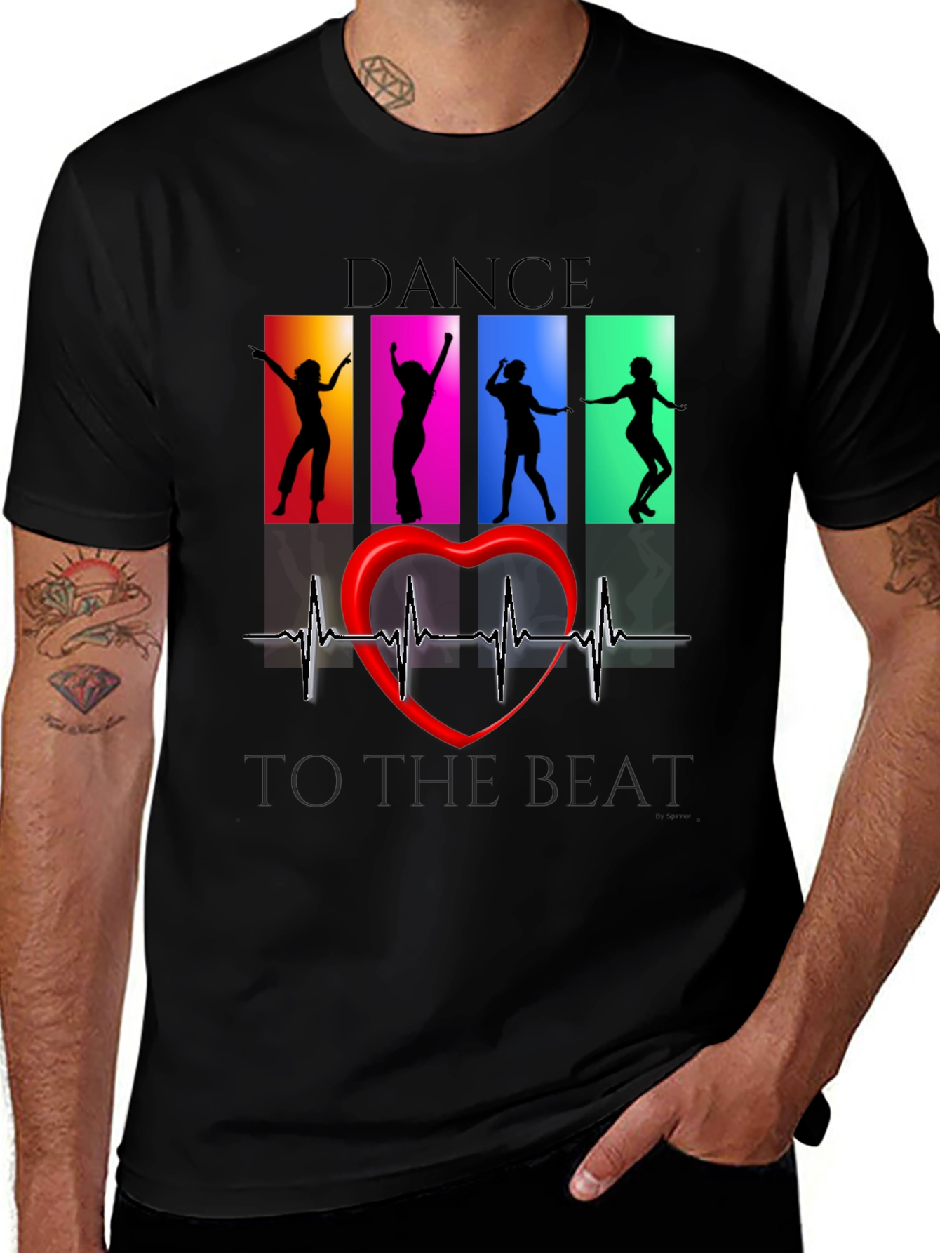 Variant 14 of Dance to the Beat Black Graphic Tee