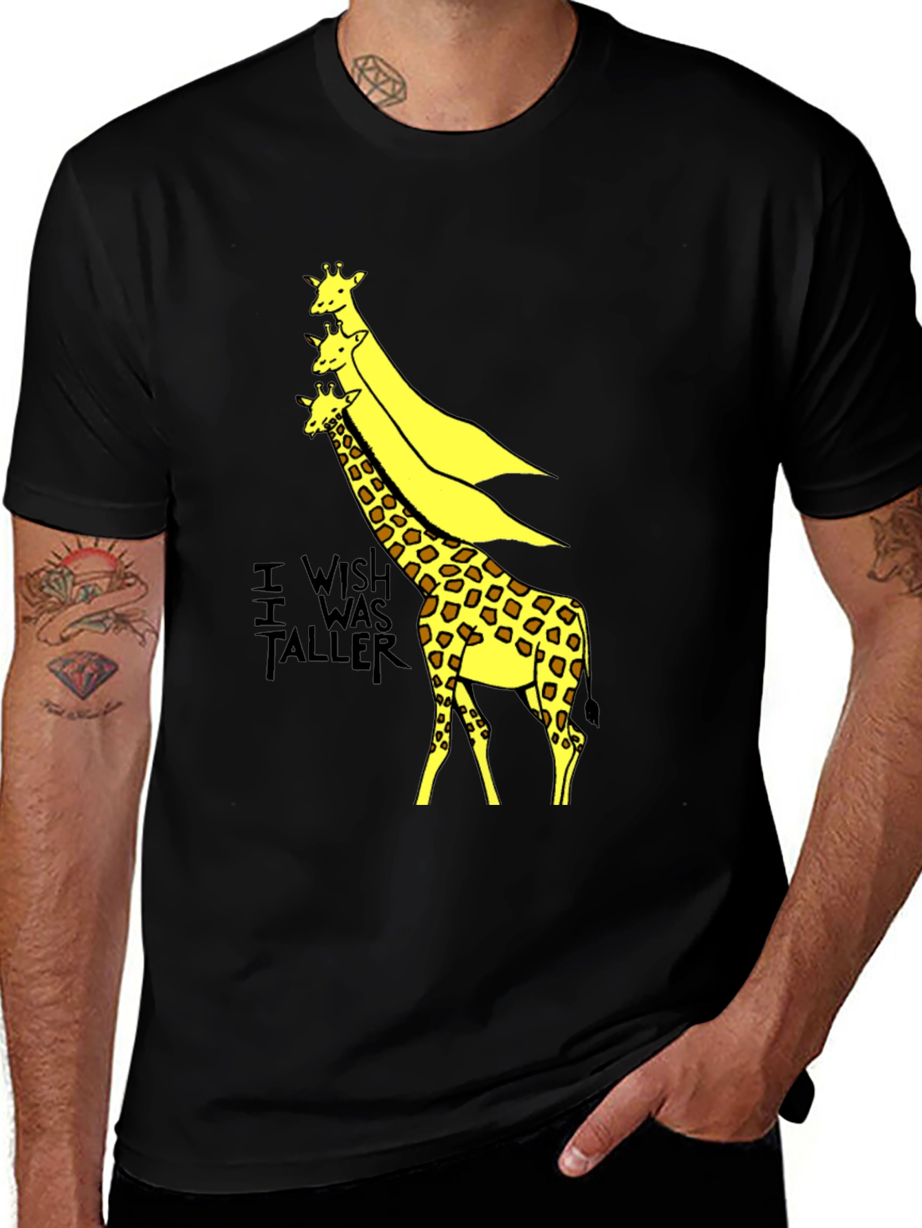 Variant 9 of I Wish I Was Taller Giraffe Graphic T-Shirt