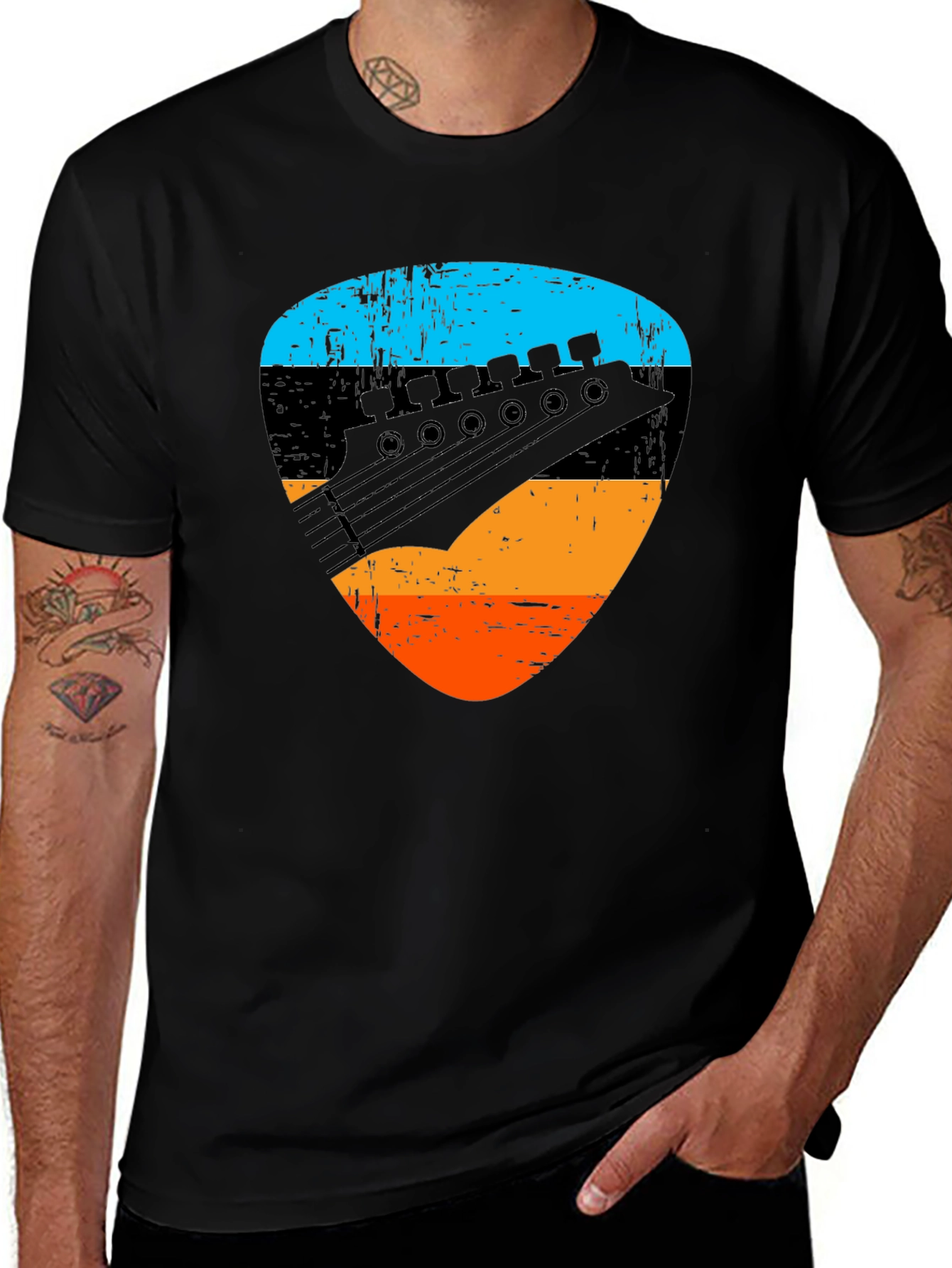 Variant 19 of Guitar Pick Graphic Tee - Rock Music Shirt