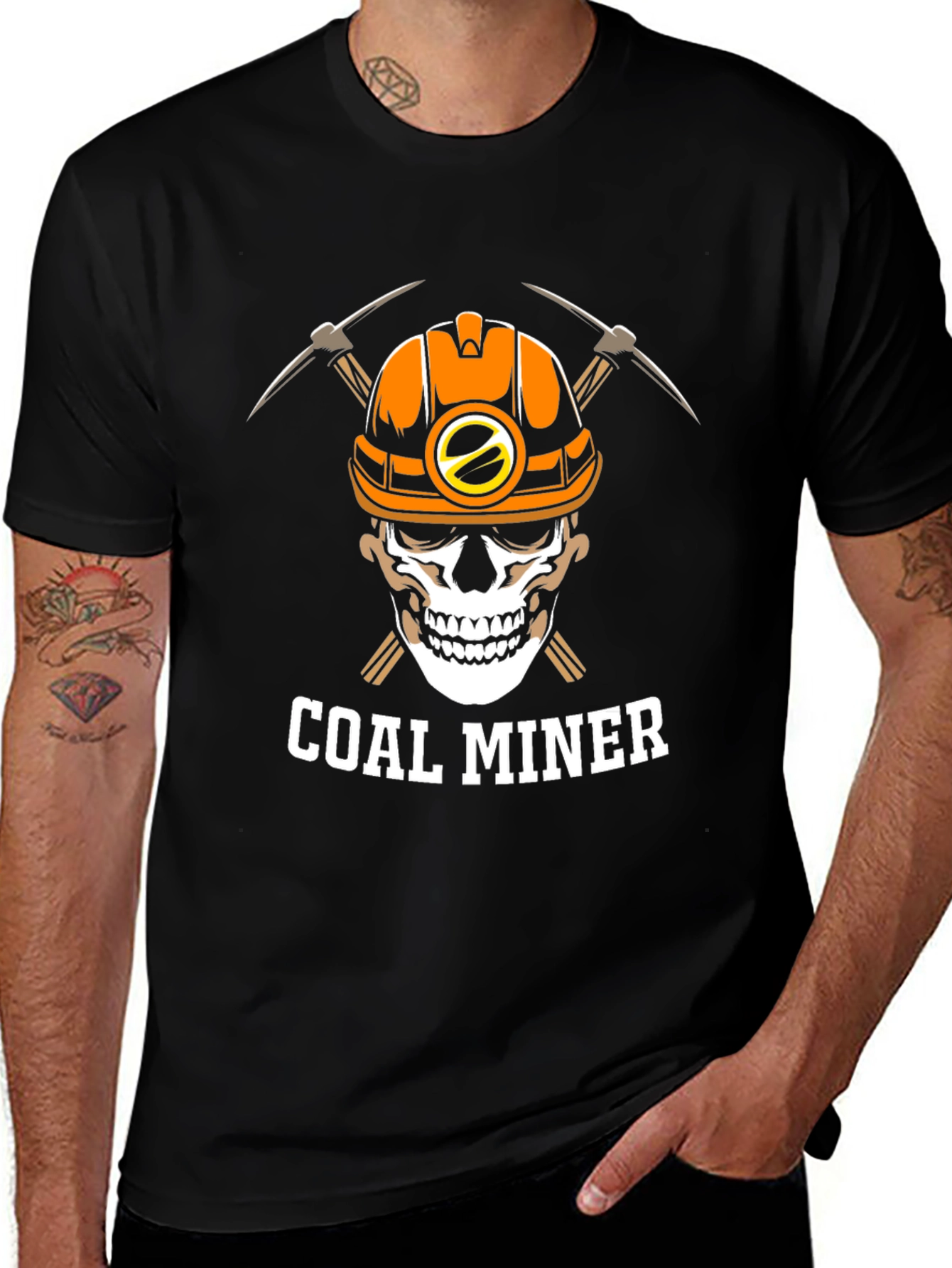 Variant 14 of Coal Miner Skeleton T-Shirt