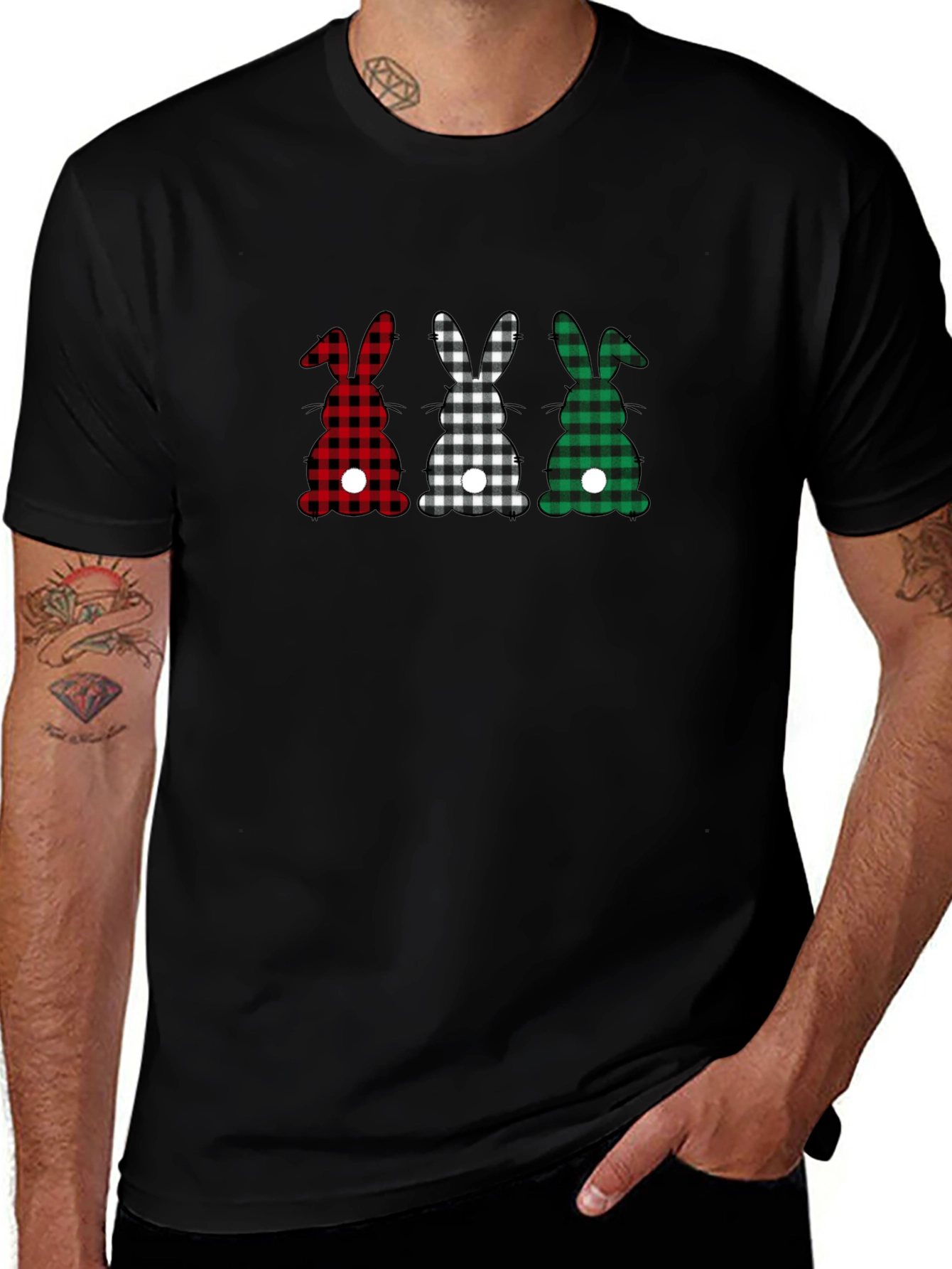 Variant 10 of Buffalo Plaid Easter Bunny T-Shirt