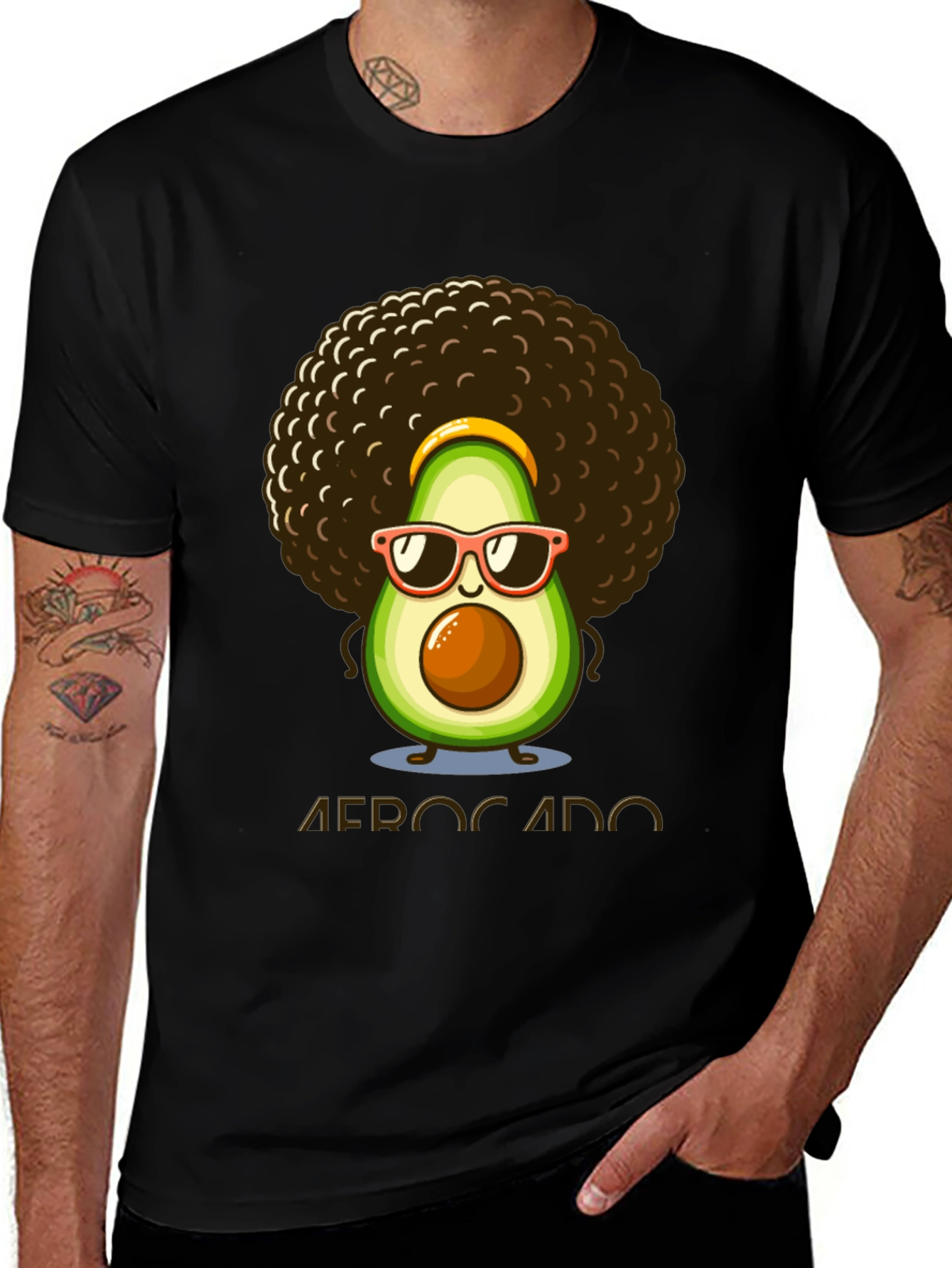 Variant 16 of Afrocado T-Shirt - Funny Avocado Afro Pun Tee
