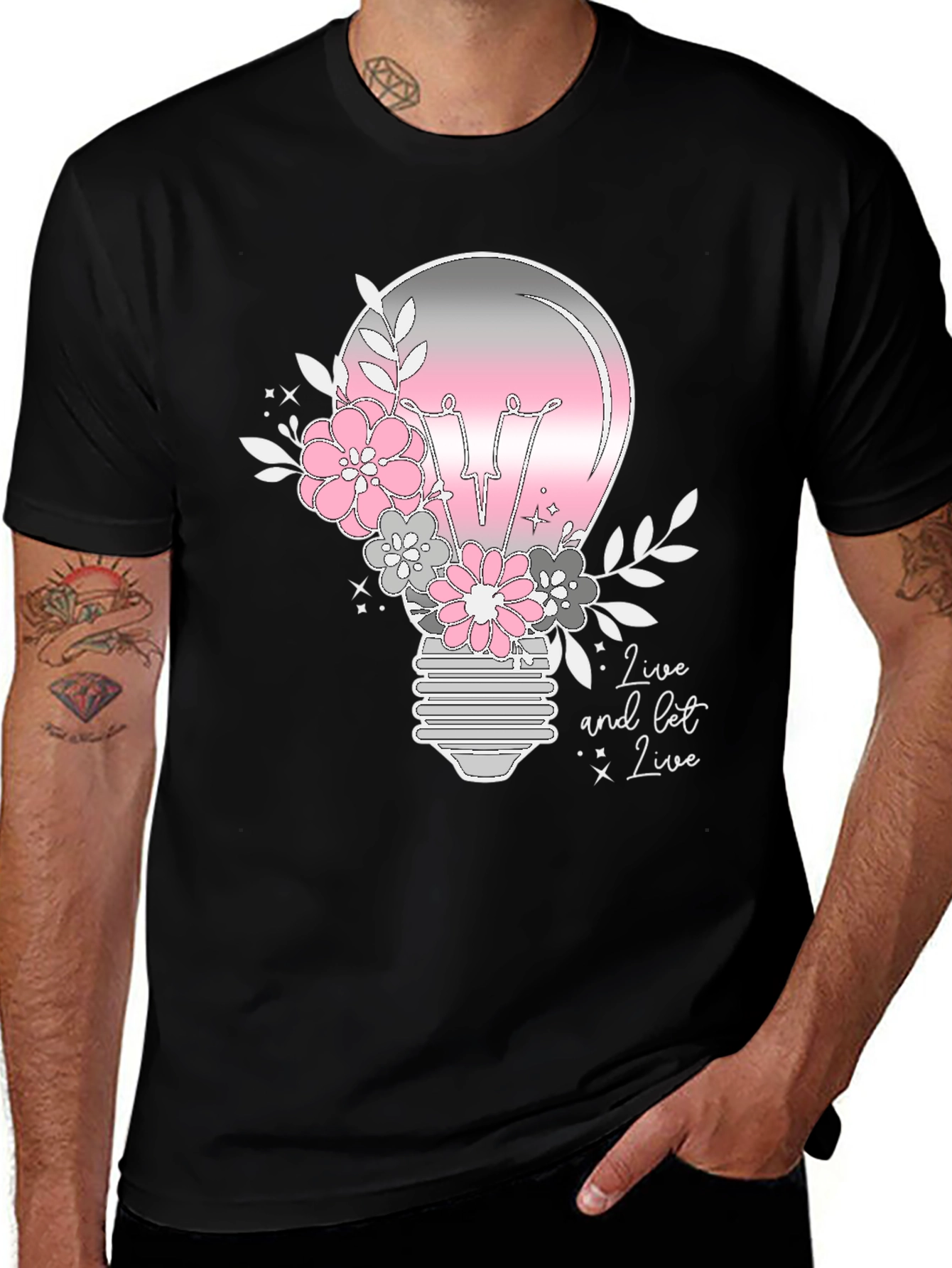 Variant 11 of Floral Light Bulb Graphic Tee