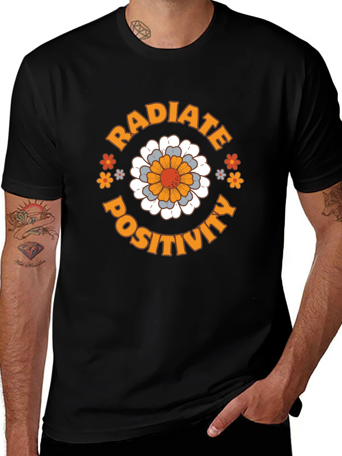 Variant 30 of Radiate Positivity Flower Graphic T-Shirt