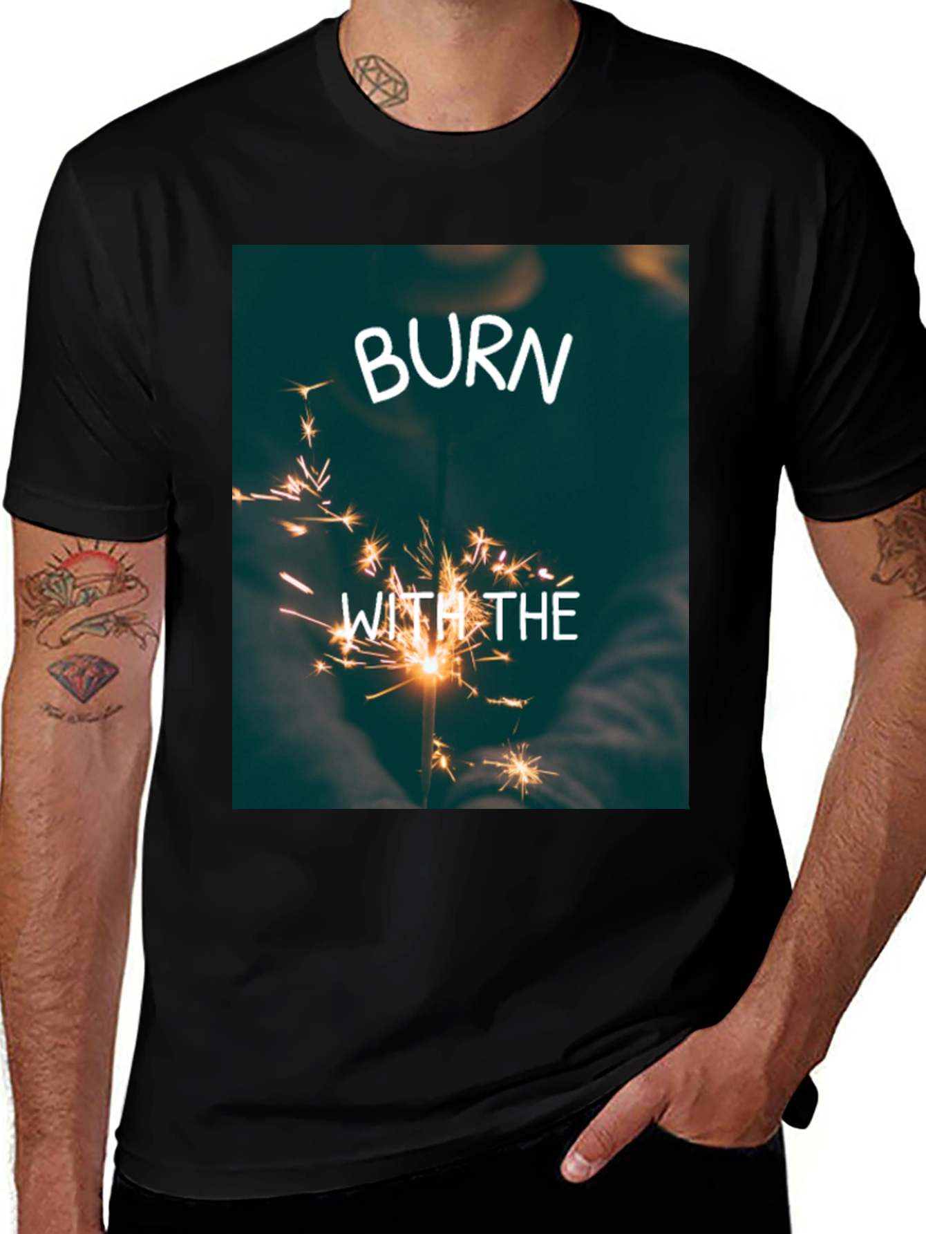Variant 5 of Burn With The Light T-Shirt - Black