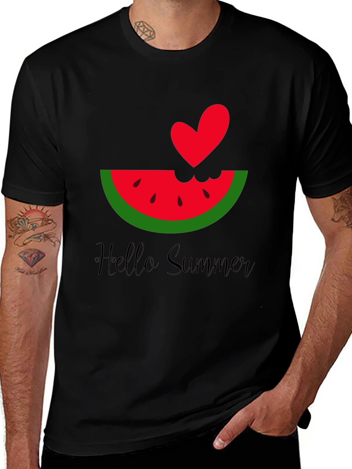 Variant 24 of Hello Summer Watermelon Heart Tee