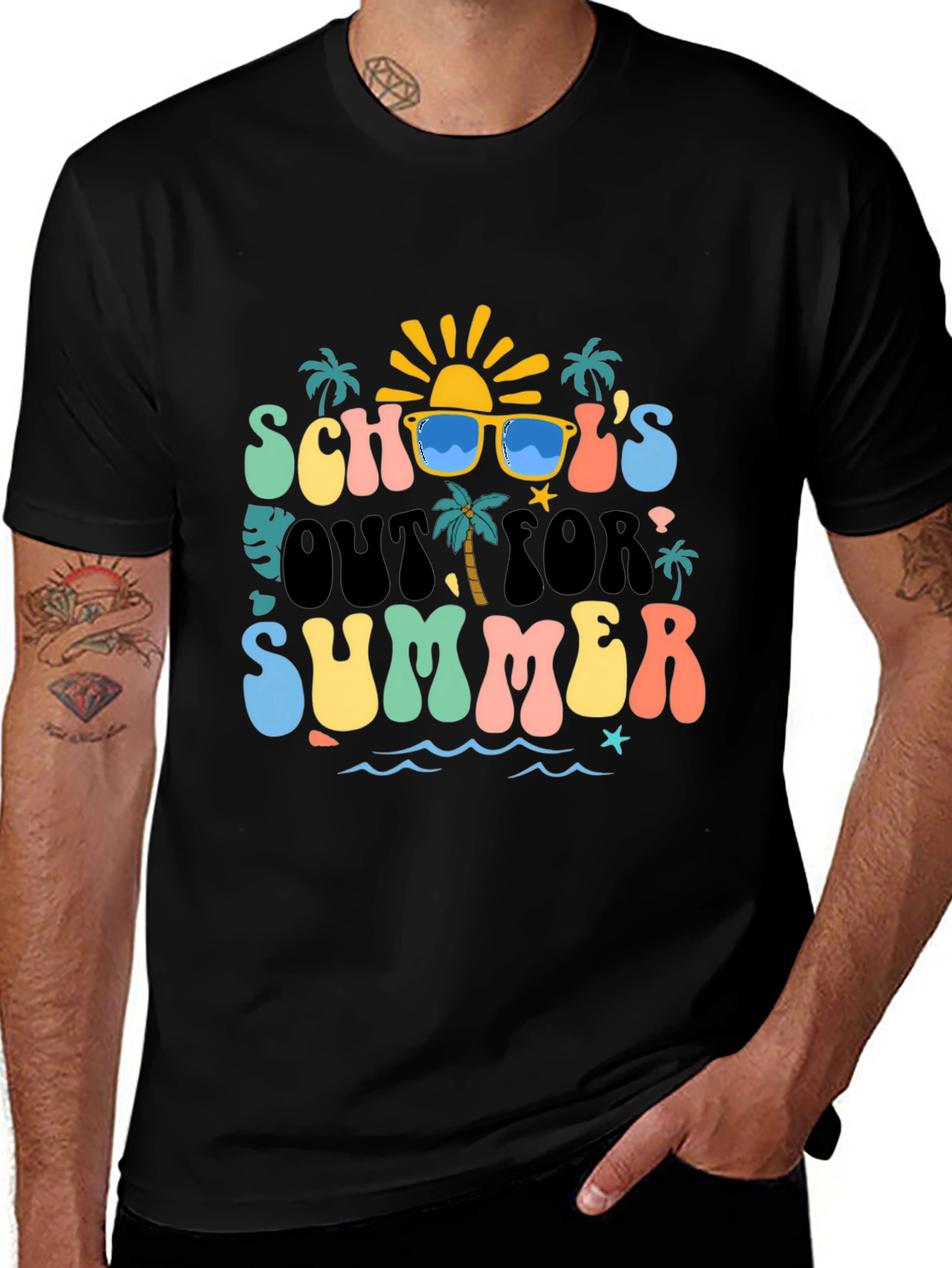 Black School's Out for Summer T-Shirt main image