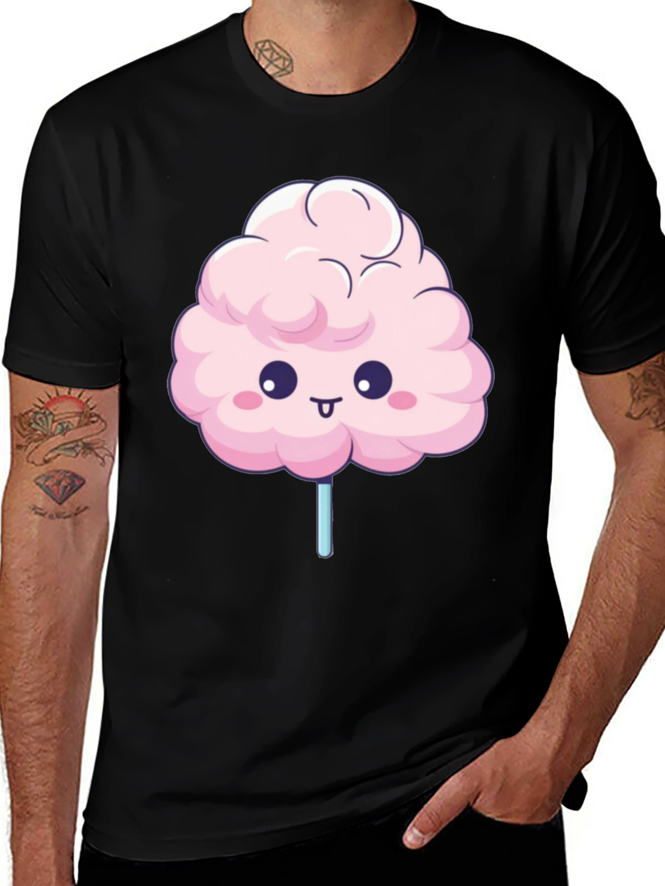 Variant 7 of Cotton Candy Graphic Tee - Sweet & Fun