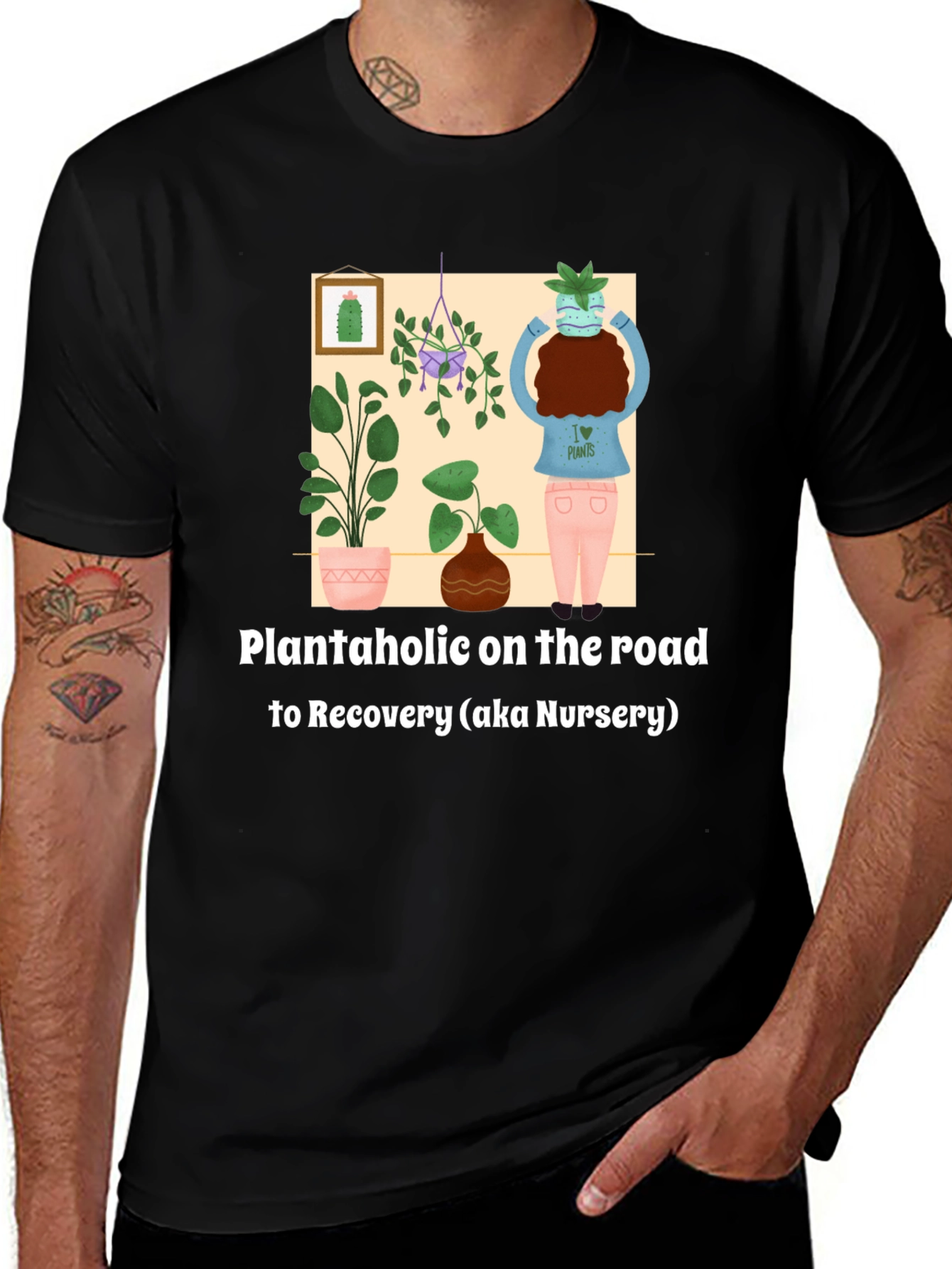 Variant 25 of Plantaholic T-Shirt - Nursery Recovery Graphic Tee