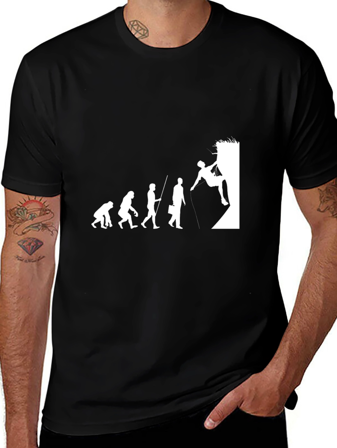 Variant 12 of Climbing Evolution T-Shirt - Rock Climbing Tee