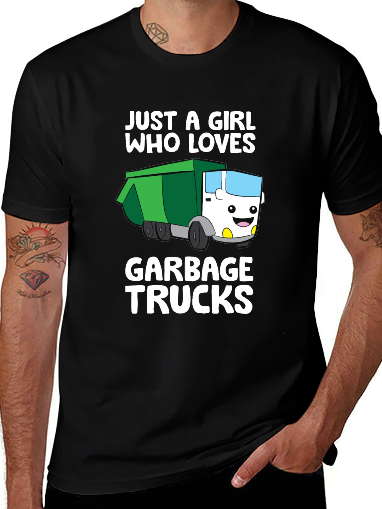 Variant 9 of Girl Who Loves Garbage Trucks T-Shirt