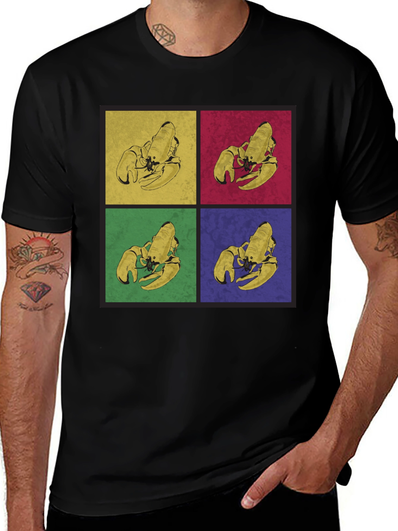 Variant 7 of Pop Art Lobster Graphic T-Shirt